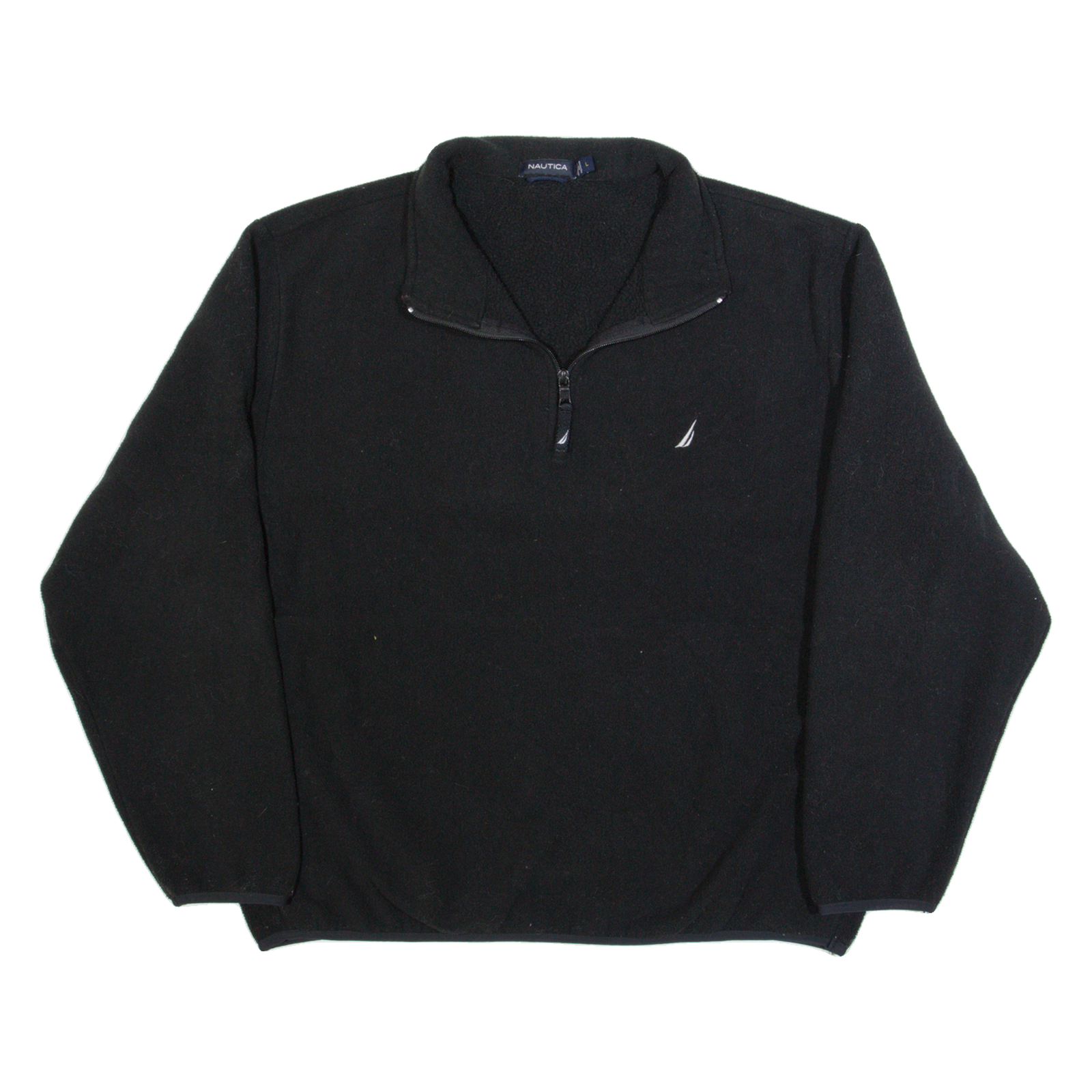 NAUTICA Mens Fleece Black 1/4 Zip L Refurbished - N/A refurbished available on Cerqular