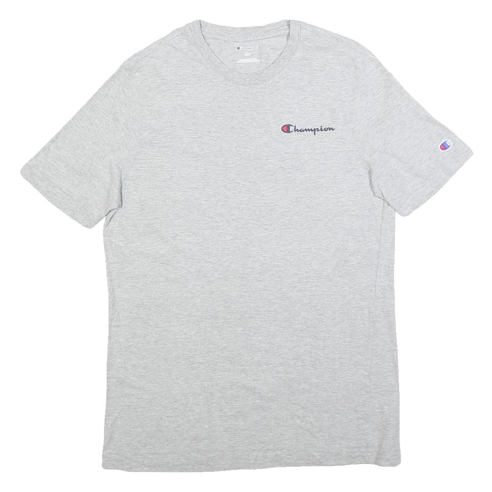 CHAMPION Mens Grey Graphic T-Shirt M Short Sleeve Crew Neck Cotton Blend Refurbished - N/A refurbished available on Cerqular