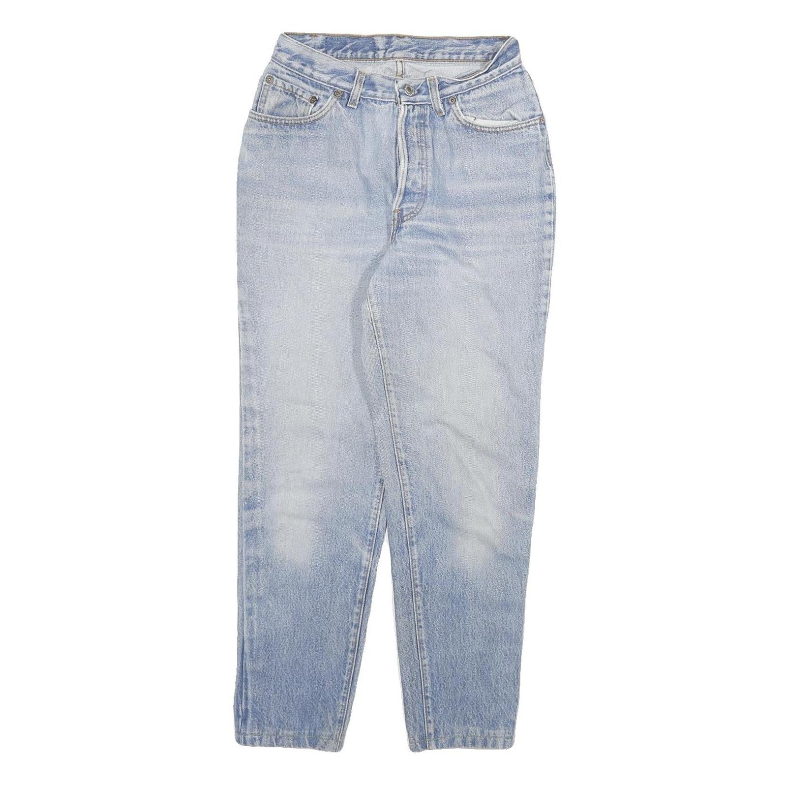 LEVI'S Womens Jeans Blue Slim Straight Denim Light W24 L25 Classic Fit Button Refurbished - N/A refurbished available on Cerqular