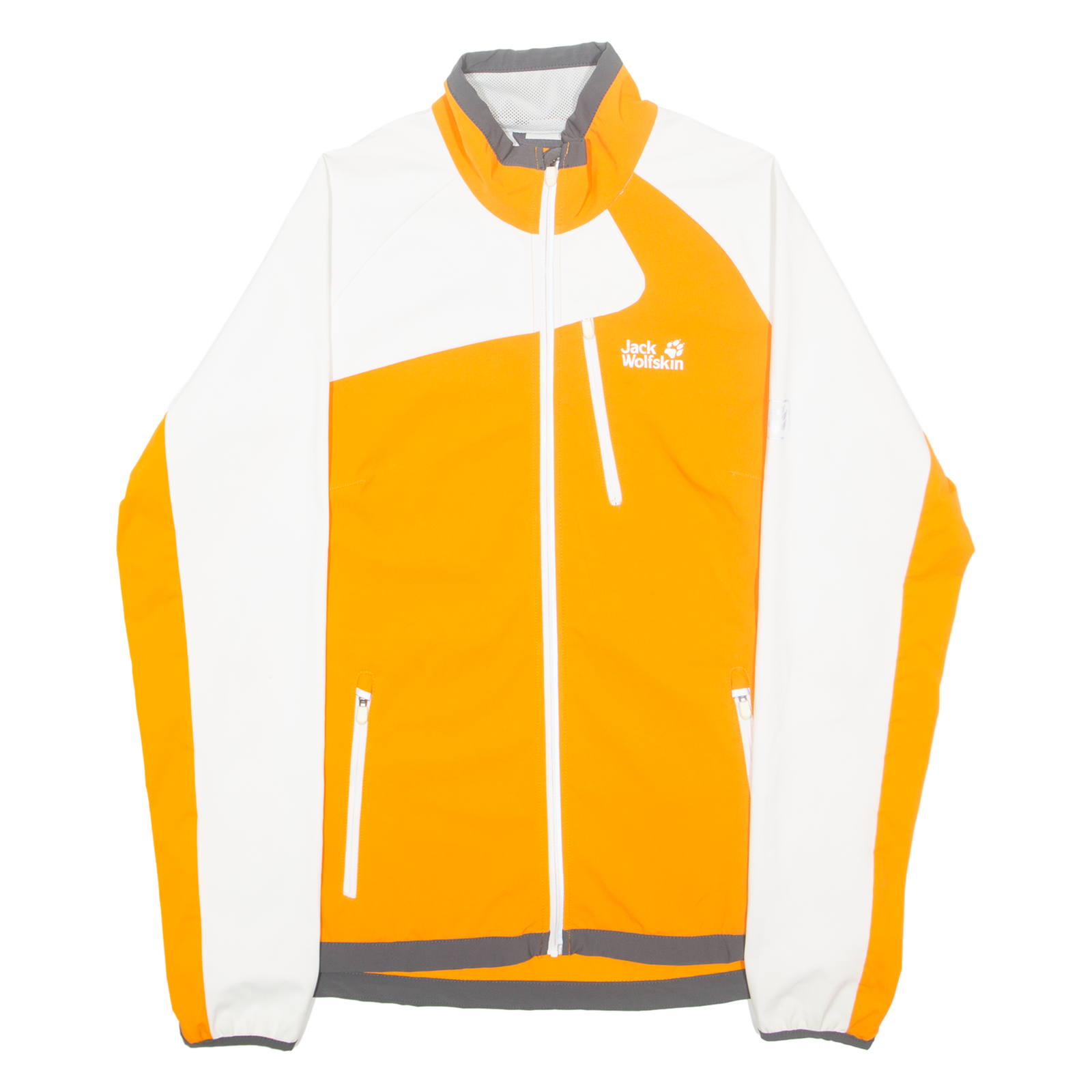 JACK WOLFSKIN Womens Shell Jacket Orange Colourblock UK 16 Refurbished - N/A refurbished available on Cerqular