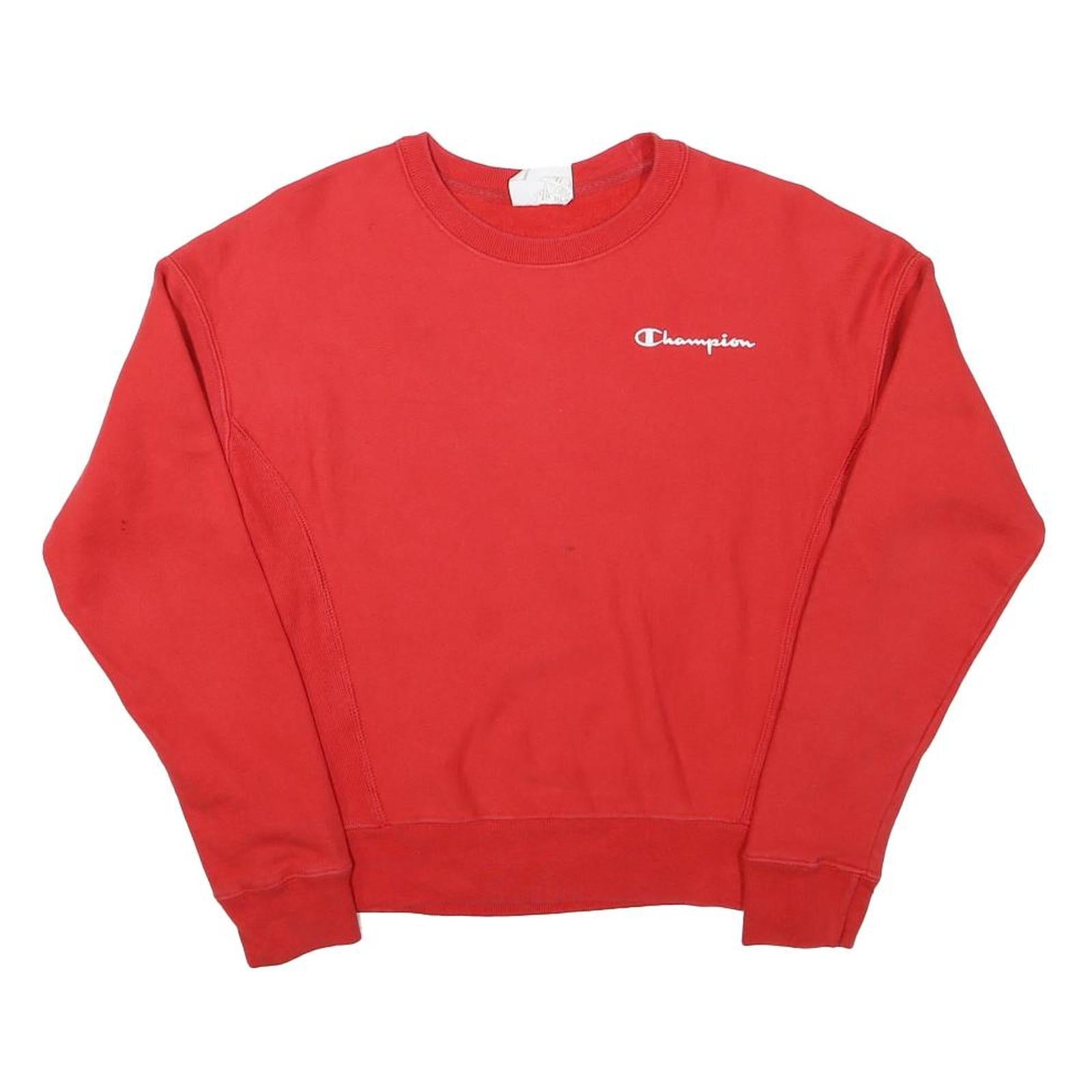 Buy CHAMPION Mens Red Crew Neck XS Logo Embroidered Cotton Sweatshirt Refurbished - $33.79 CHAMPION Mens Red Crew Neck XS Logo Embroidered Cotton Sweatshirt Refurbished - N/A refurbished available on Cerqular