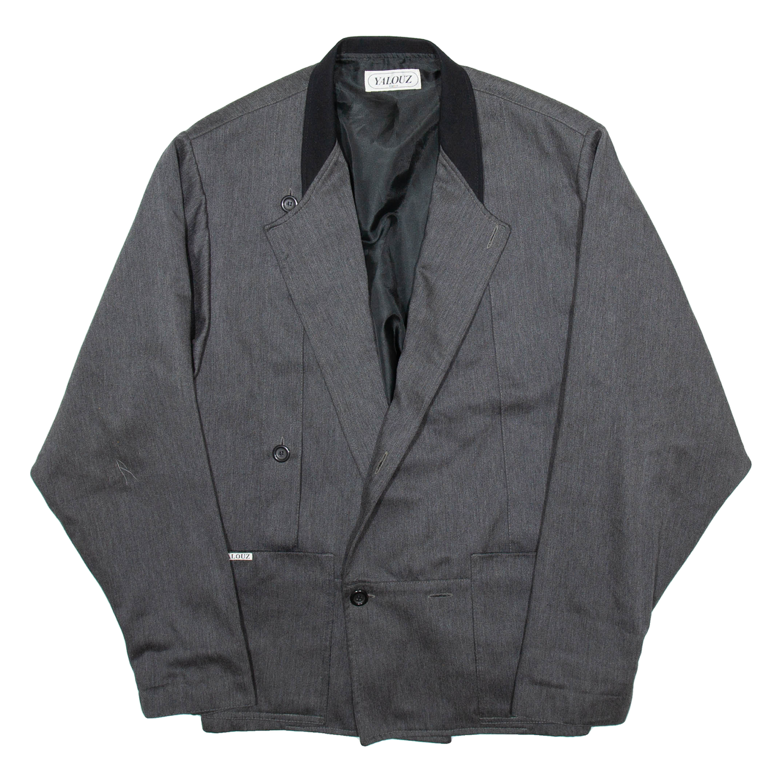 YALOUZ Mens Blazer Jacket Grey M Refurbished - N/A refurbished available on Cerqular