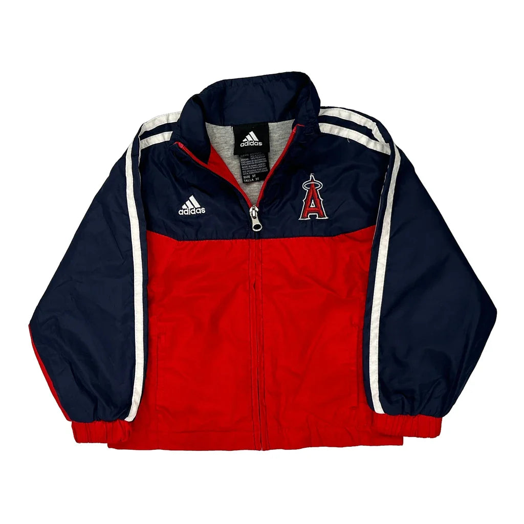 Age 3 Los Angeles Angels Adidas Track Jacket - 2XS Navy Polyester Refurbished - Thrifted (note: this is a term often used to describe second- refurbished available on Cerqular