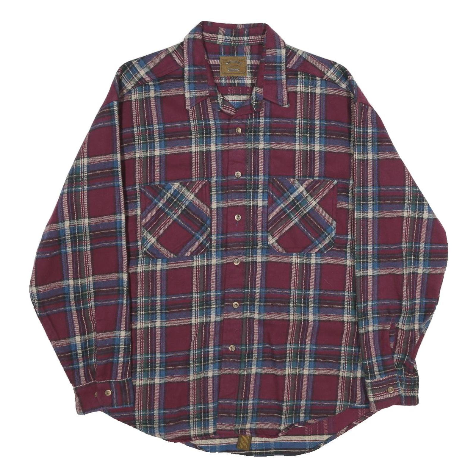 Buy ST JOHN'S BAY Mens Maroon & Blue Plaid Shirt XL Button Cotton Casual Refurbished - $32.49 ST JOHN'S BAY Mens Maroon & Blue Plaid Shirt XL Button Cotton Casual Refurbished - N/A refurbished available on Cerqular
