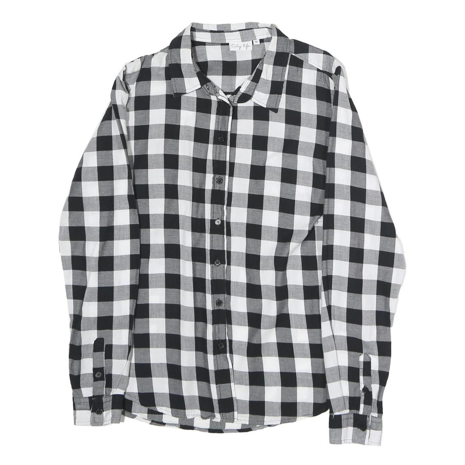 Buy CITY LIFE Mens Black & White Check Shirt M Casual Cotton Blend Long Sleeve Refurbished - $19.49 CITY LIFE Mens Black & White Check Shirt M Casual Cotton Blend Long Sleeve Refurbished - N/A refurbished available on Cerqular