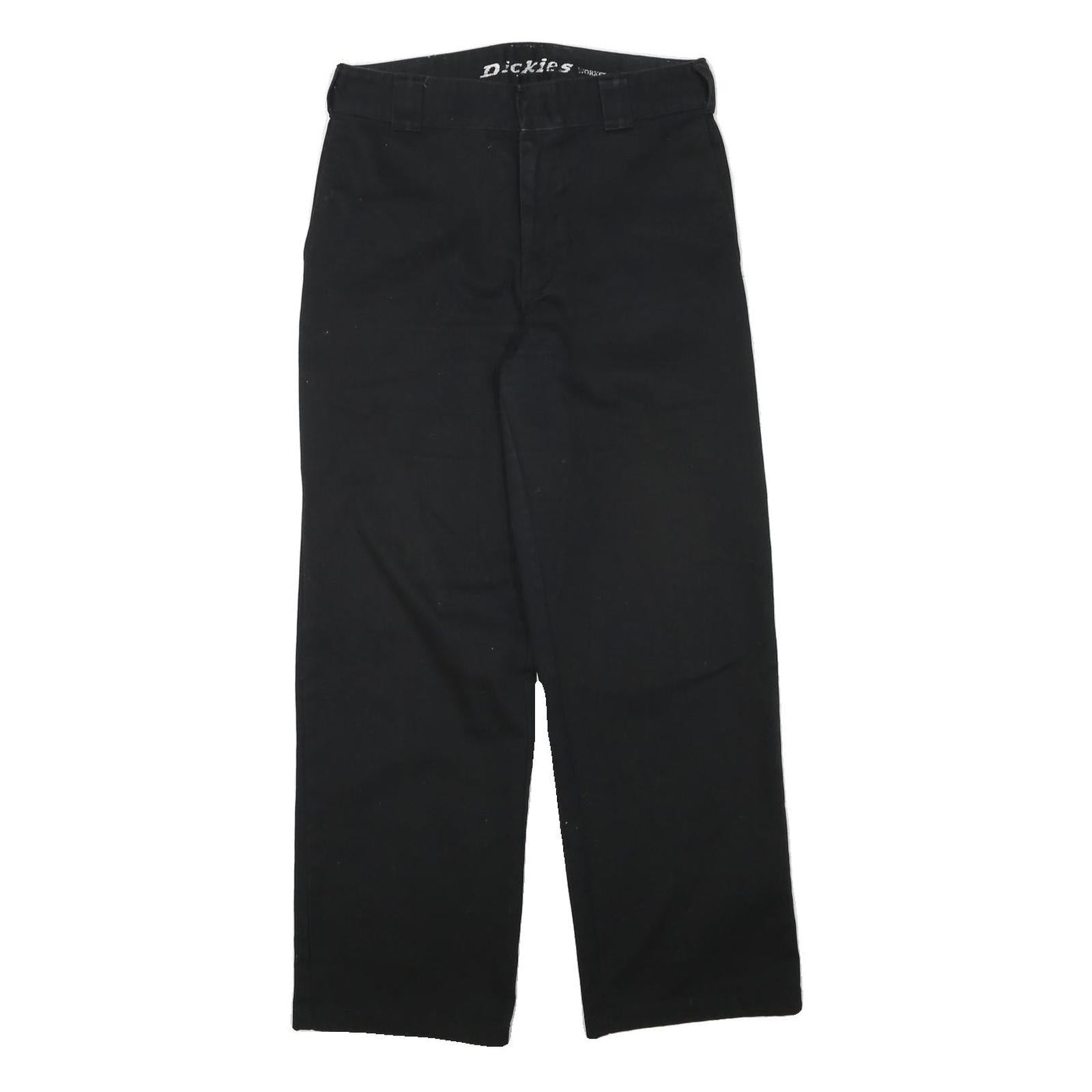 DICKIES Mens Cotton Blend Black Regular Fit Straight Leg Trousers W29 L28 Refurbished - N/A refurbished available on Cerqular