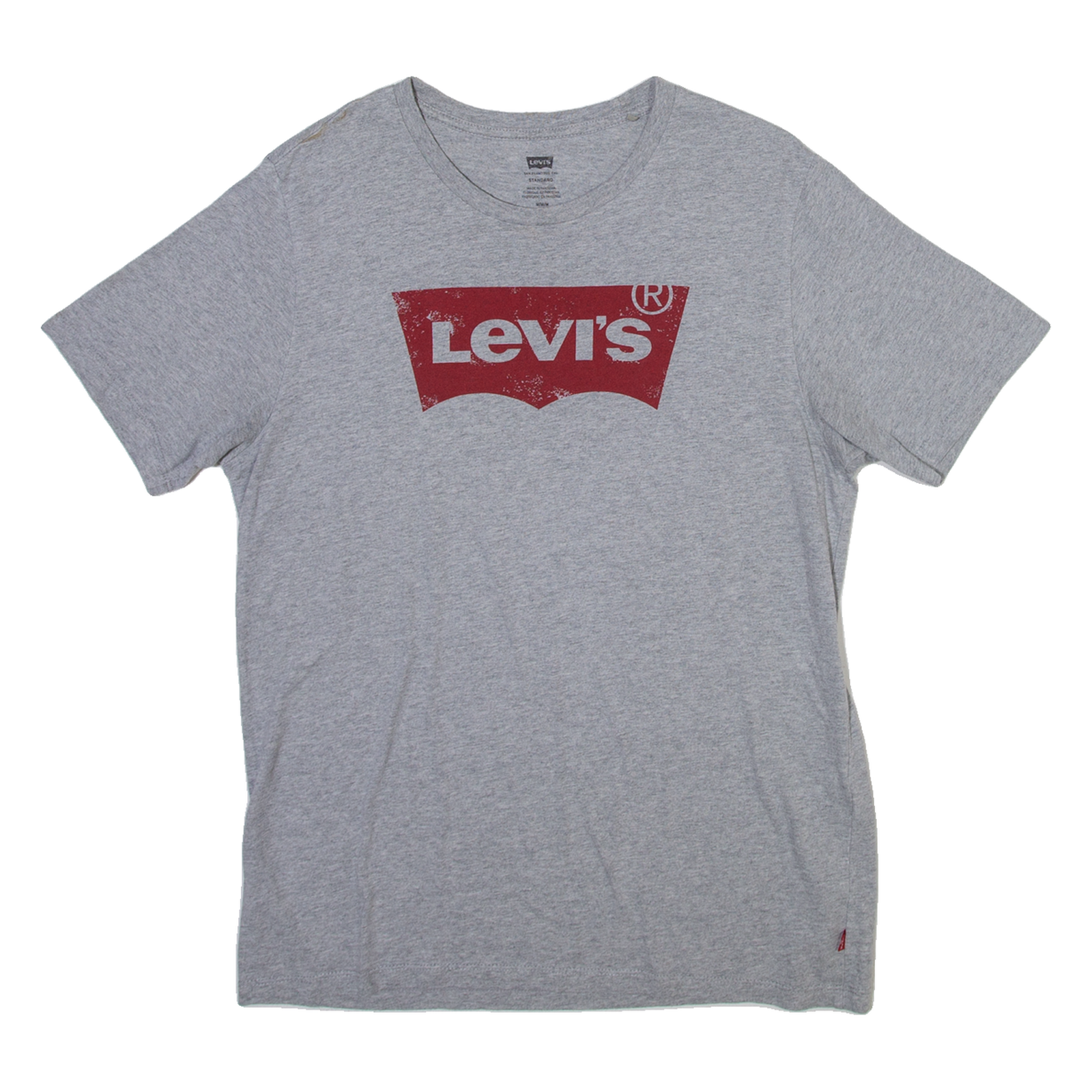 LEVI'S Mens T-Shirt Grey M Refurbished - N/A refurbished available on Cerqular