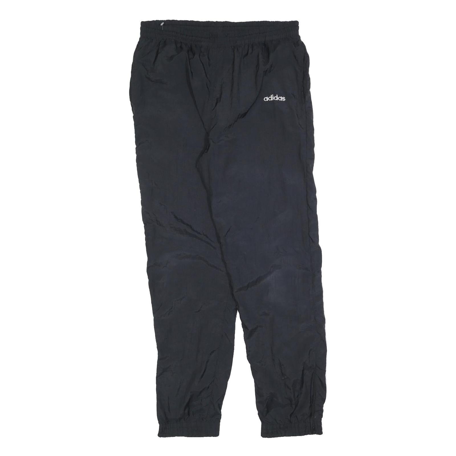 ADIDAS Mens Joggers Black M W32 L30 Polyester Blend Regular Fit Tapered Leg Refurbished - N/A refurbished available on Cerqular
