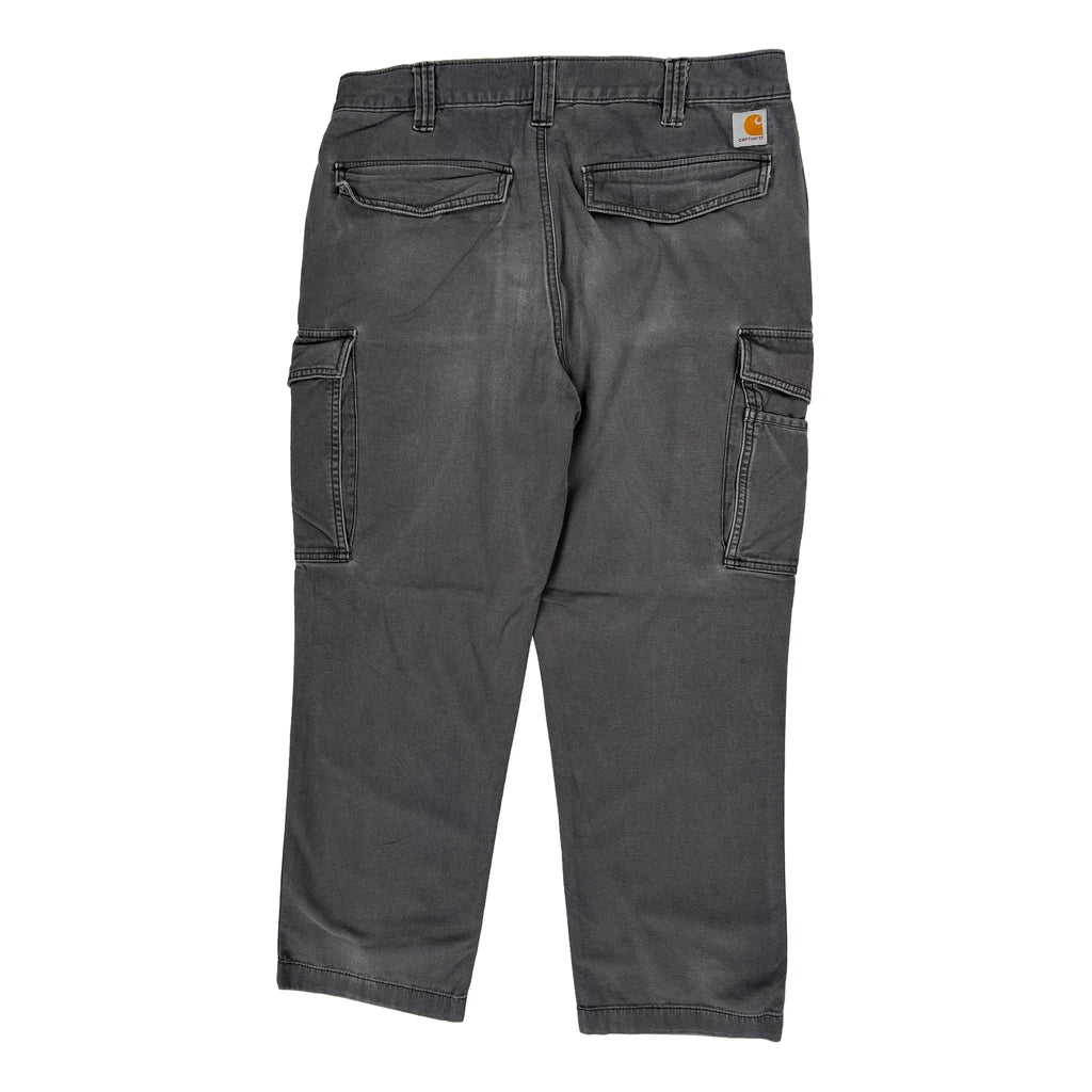 Carhartt Cargo Trousers - 34W 30L Grey Cotton Refurbished - Thrifted (note: this is a term often used to describe second- refurbished available on Cerqular