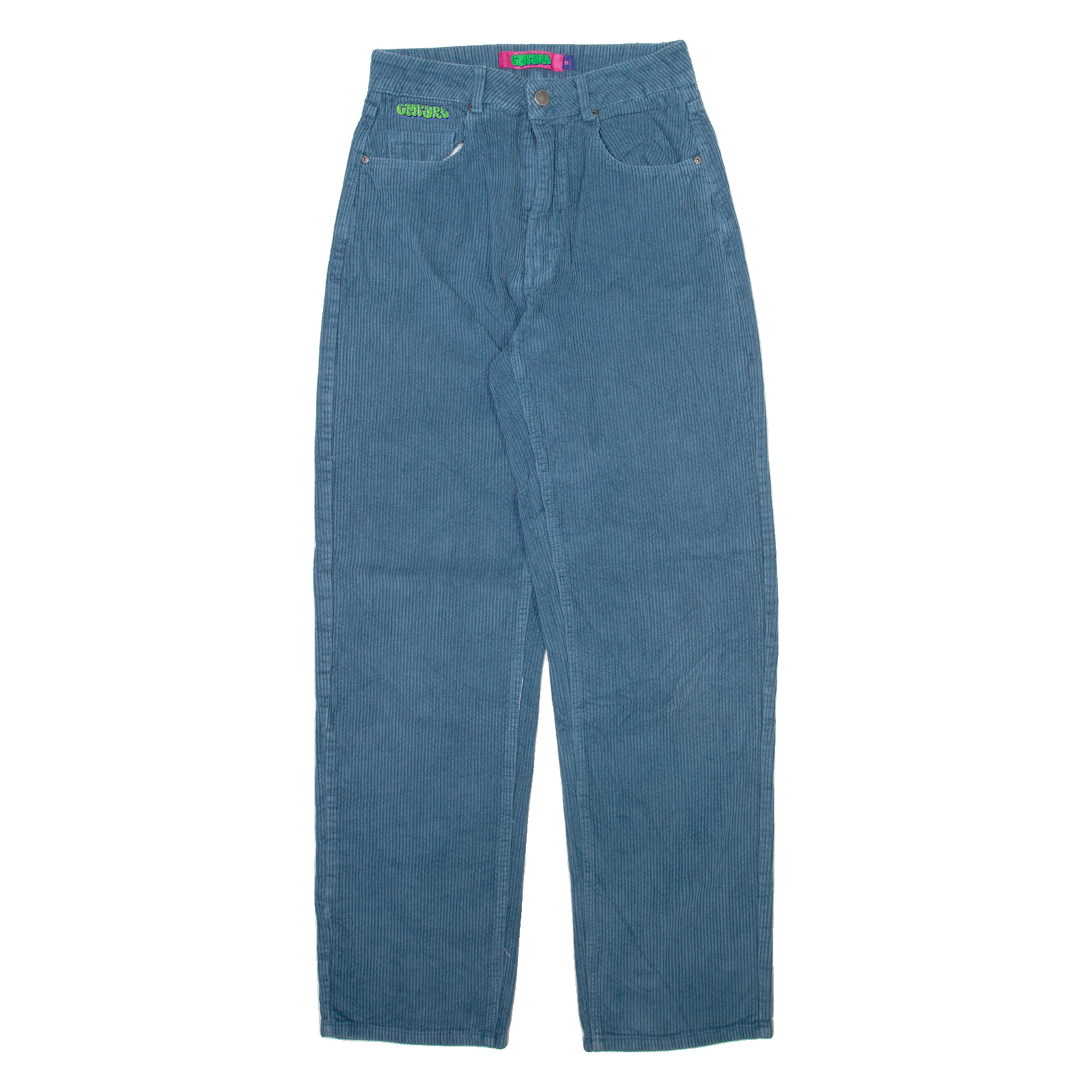 EMPYRE Womens Corduroy Trousers Blue Relaxed Straight W25 L30 Refurbished - N/A refurbished available on Cerqular