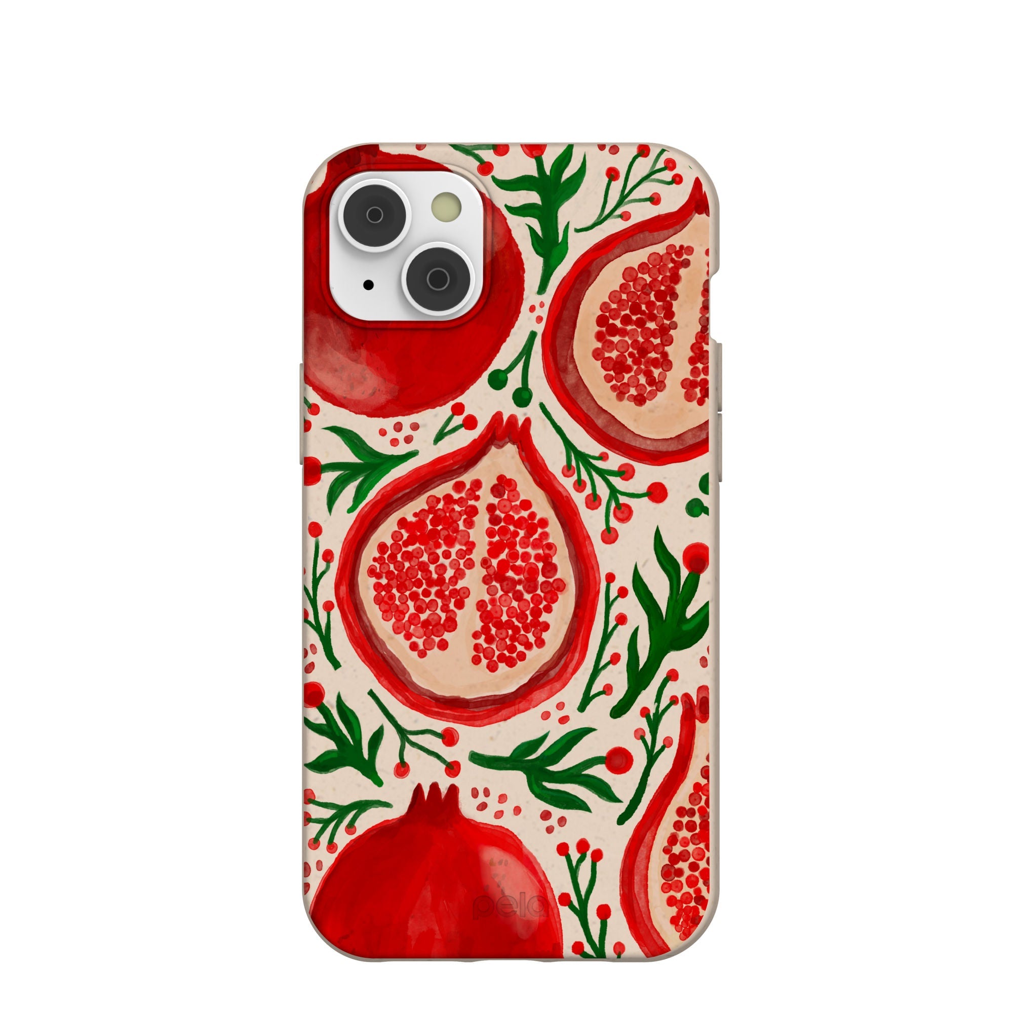Seashell Pomegranate Cheer iPhone 14 Plus Case Refurbished - Pela Case refurbished available on Cerqular