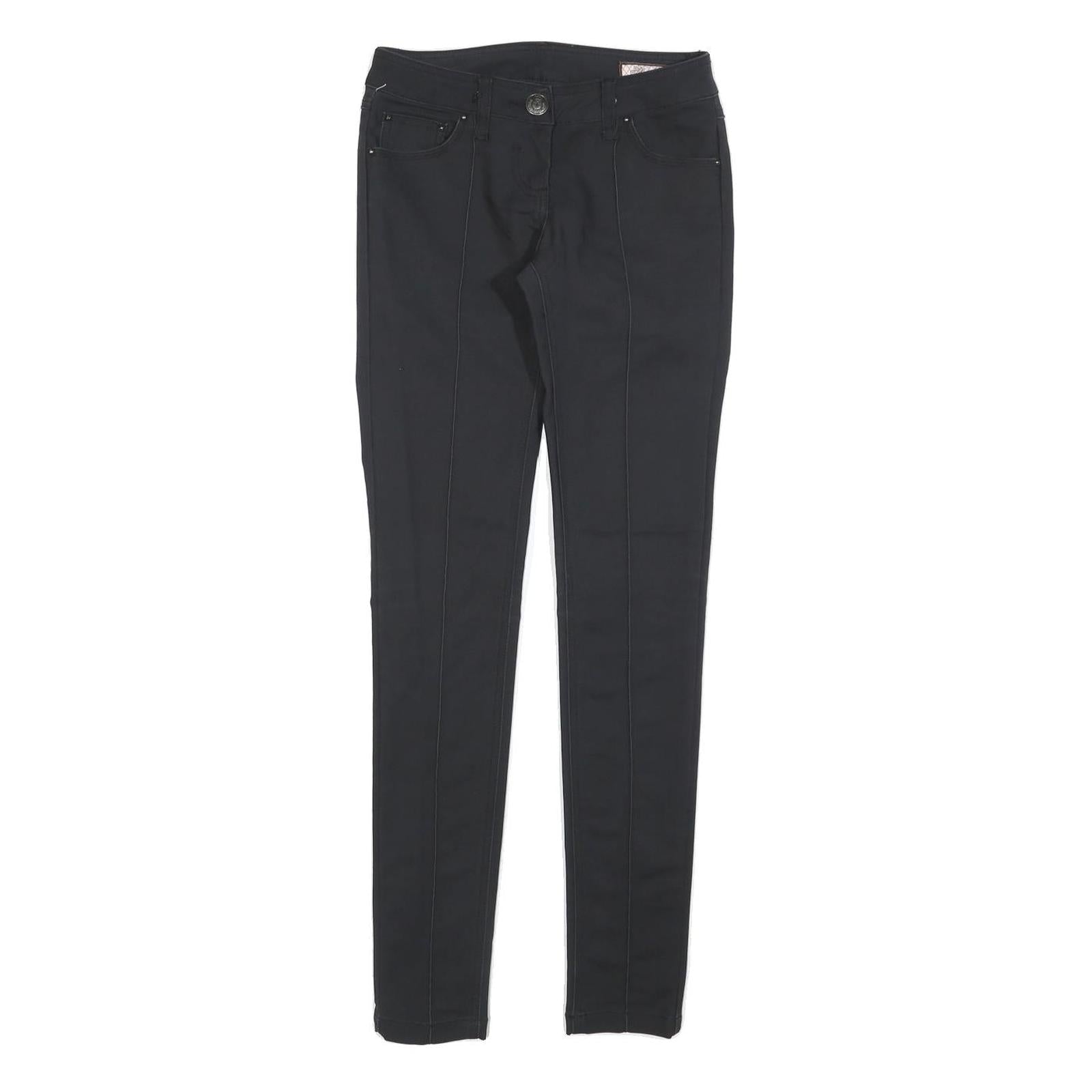SILVIAN HEACH Womens Polyester Blend Black Slim Skinny Trousers W26 L30 Refurbished - N/A refurbished available on Cerqular