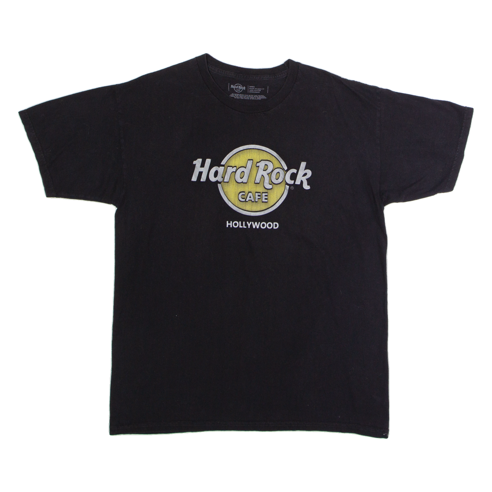 HARD ROCK CAFE Hollywood Mens T-Shirt Black USA Crew Neck L Refurbished - N/A refurbished available on Cerqular