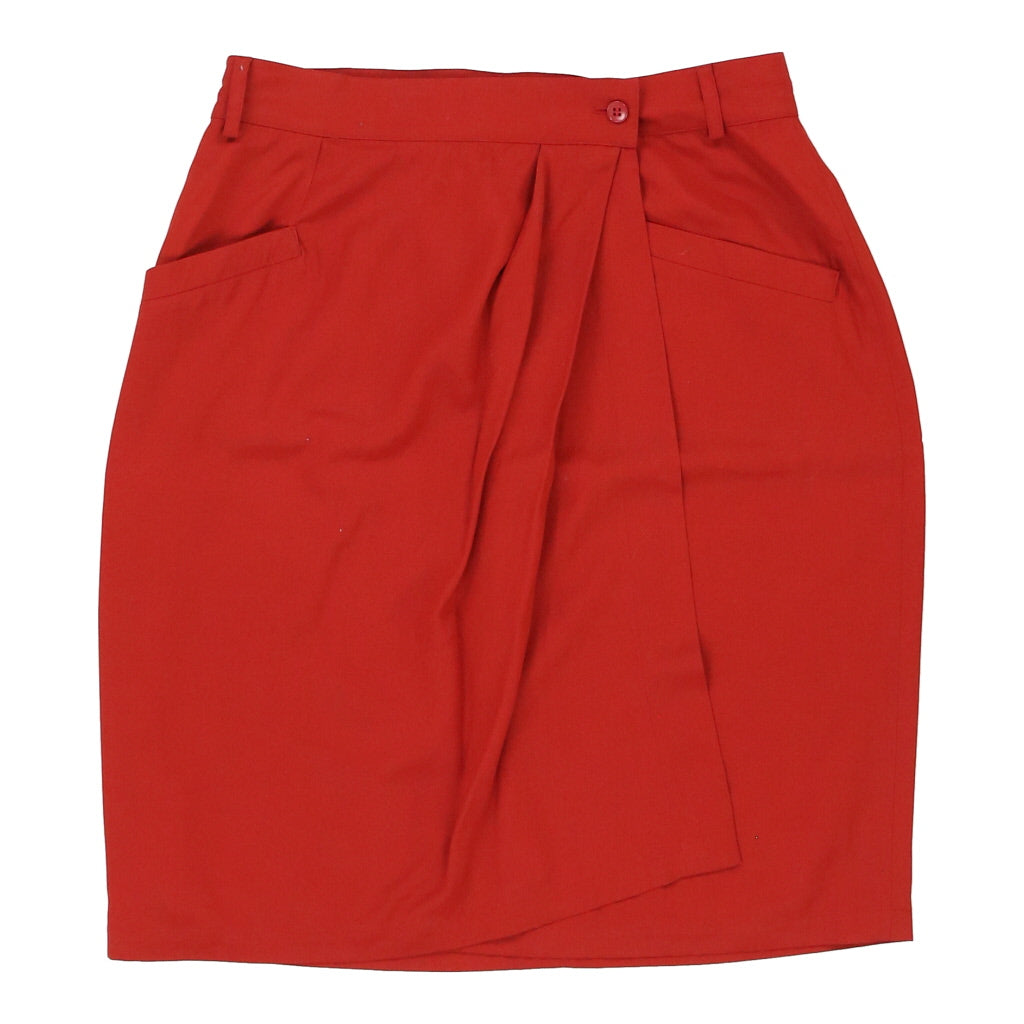 Kenzo Skirt - 29W UK 10 Red Viscose Blend Refurbished - Thrifted (note: this is a term often used to describe second- refurbished available on Cerqular