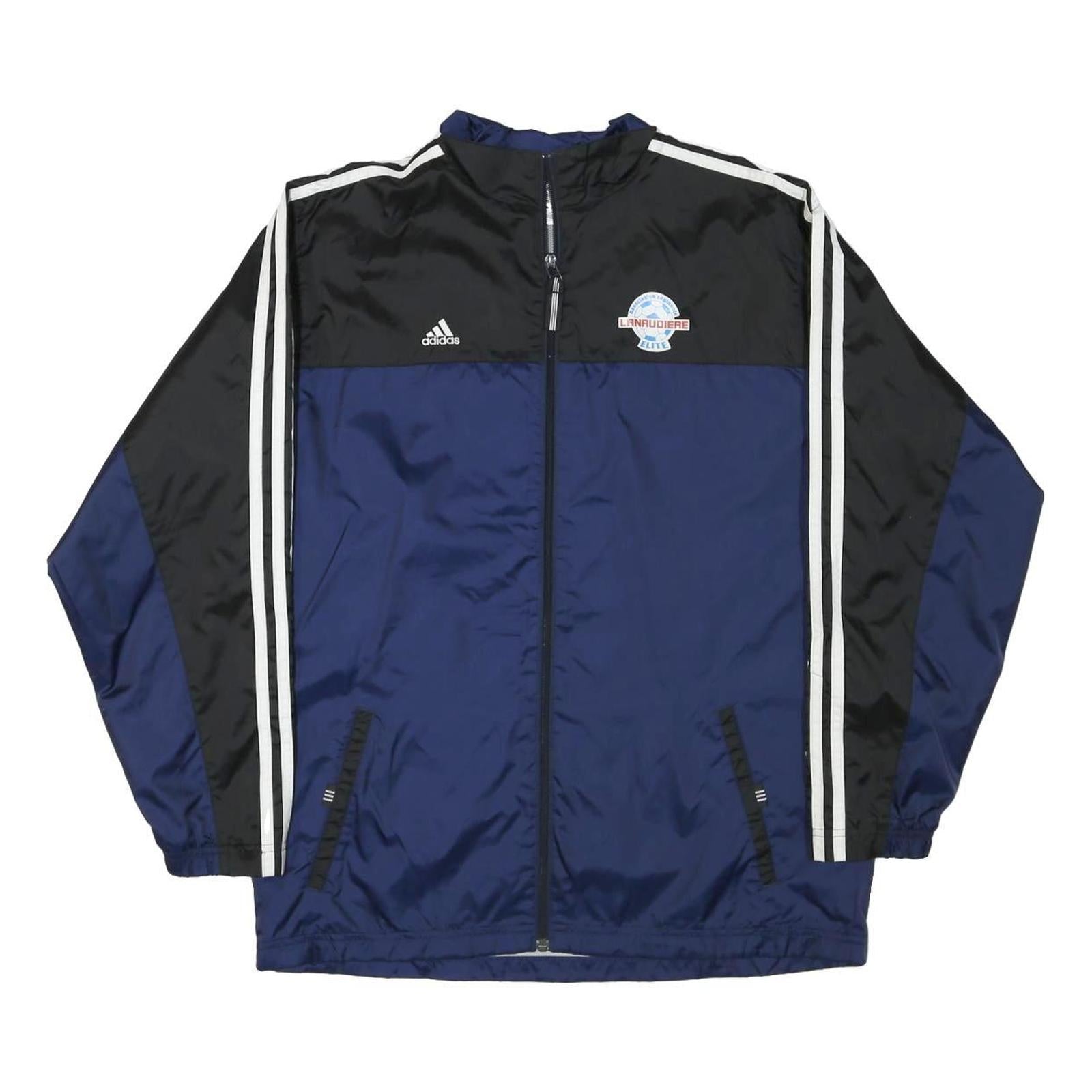 ADIDAS Womens Blue & Black Nylon Track Jacket XL Zip Casual Sport Retro Refurbished - N/A refurbished available on Cerqular
