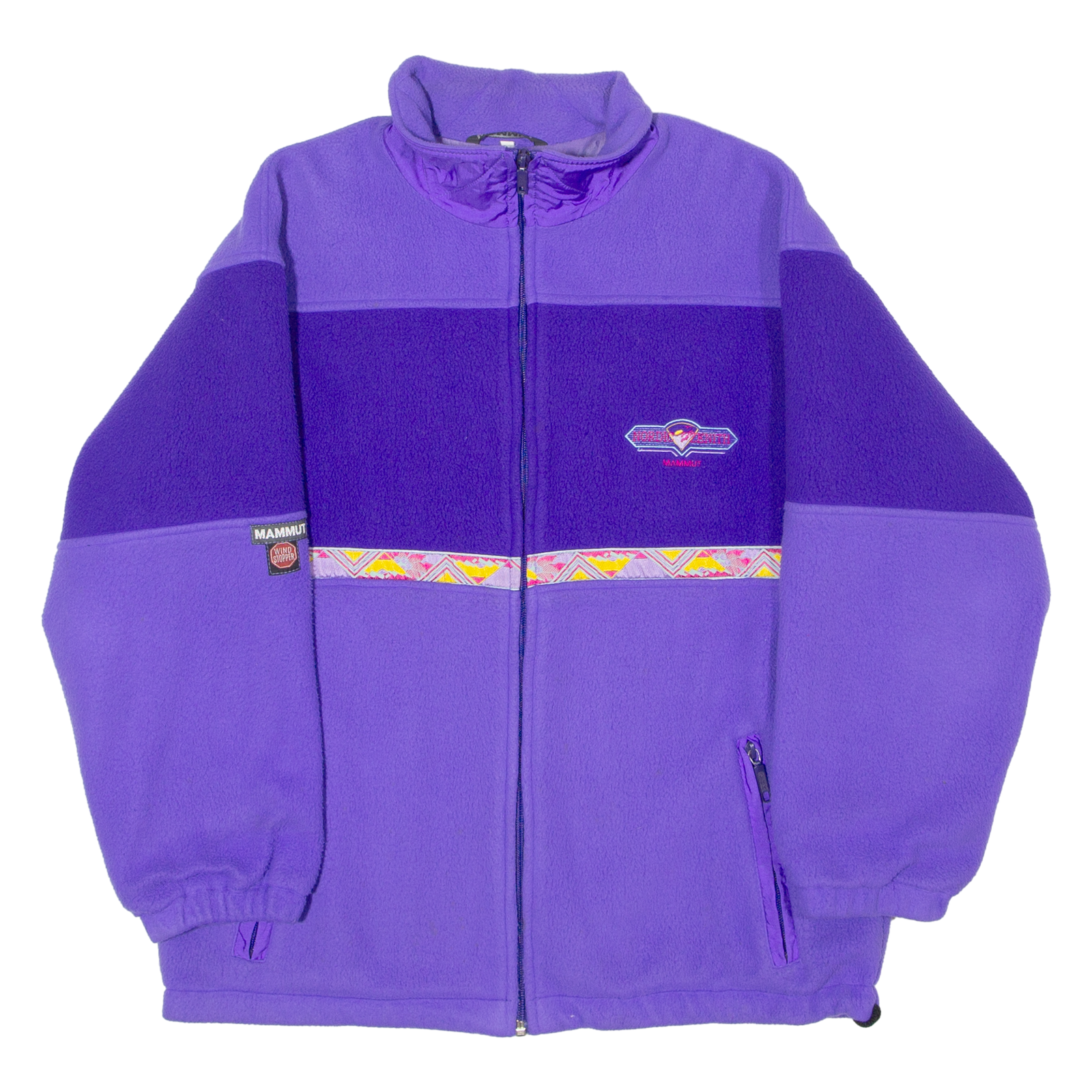 MAMMUT Nordic Zenith Mens Fleece Jacket Purple Flannel 90s Colourblock S Refurbished - N/A refurbished available on Cerqular