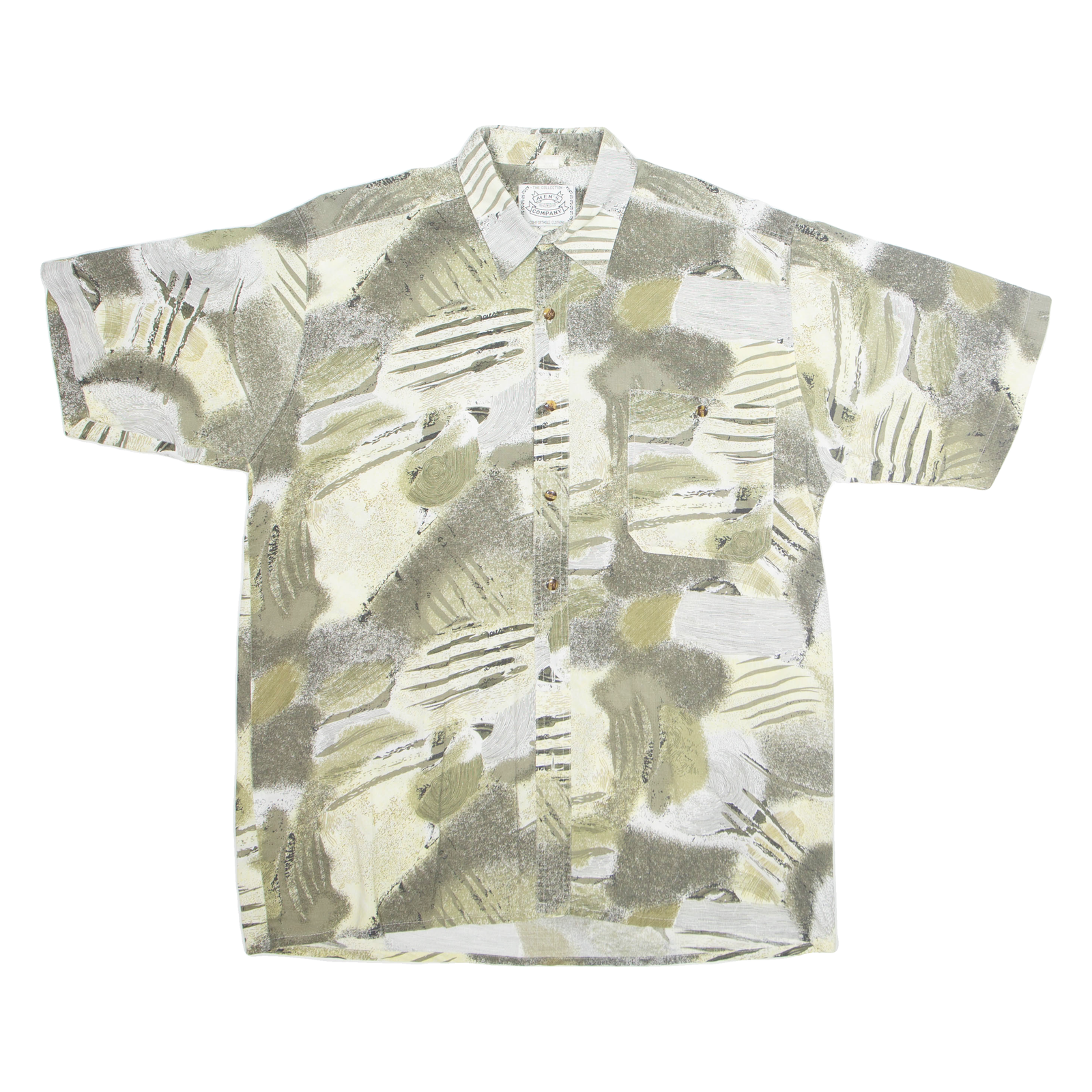 MENS COMPANY Mens Shirt Green 90s Floral L Refurbished - N/A refurbished available on Cerqular