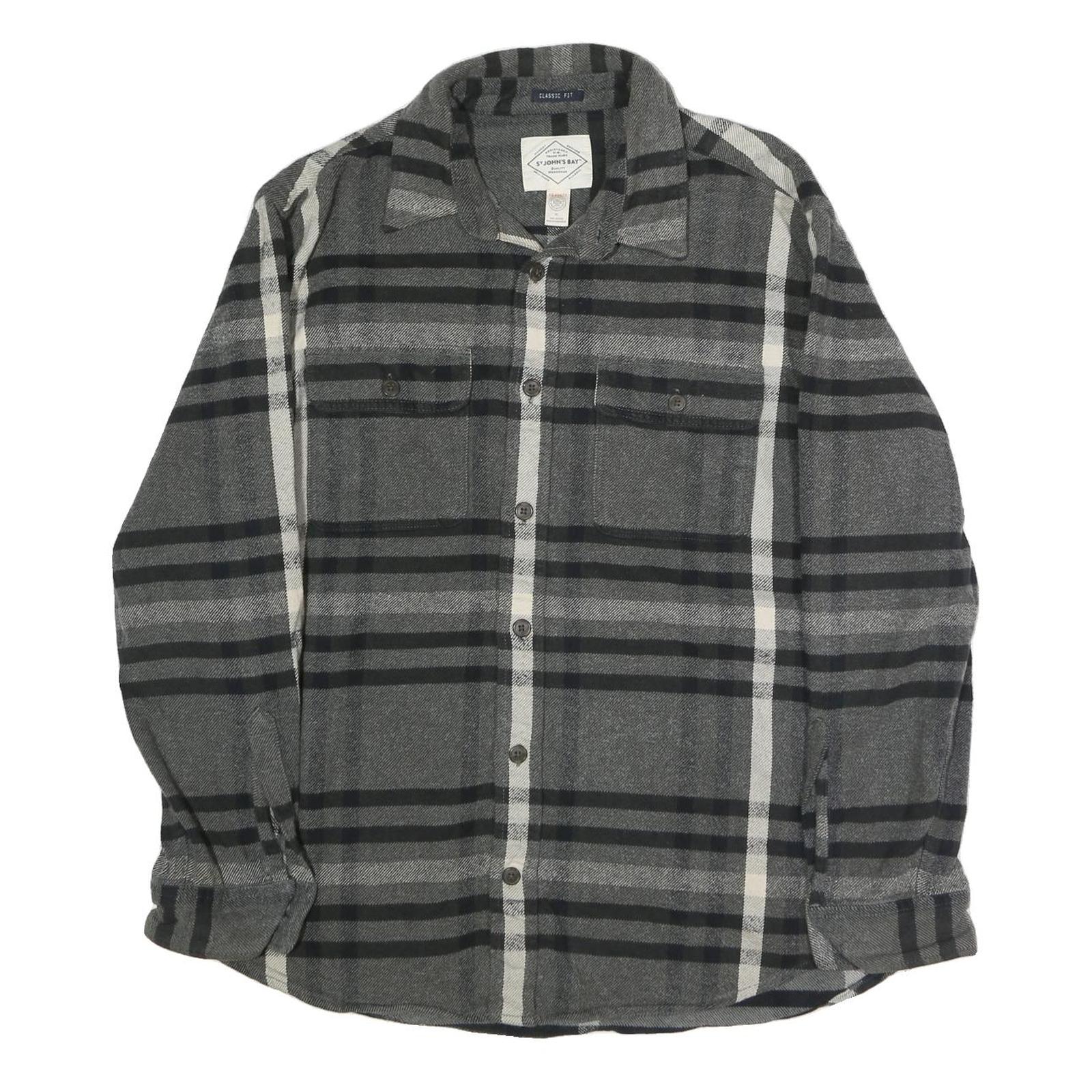 Buy ST JOHNS BAY Mens Grey & Black Check Shirt XL Classic Fit Cotton Blend Long Refurbished - $19.49 ST JOHNS BAY Mens Grey & Black Check Shirt XL Classic Fit Cotton Blend Long Refurbished - N/A refurbished available on Cerqular