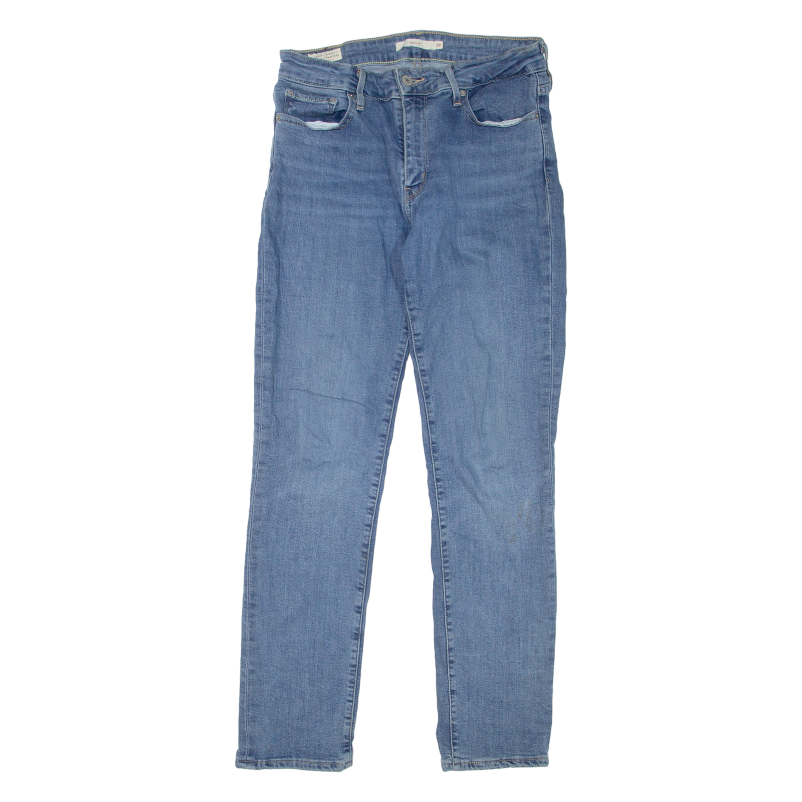 LEVI'S 712 BIG E Womens Jeans Blue Slim Straight W28 L28 Refurbished - N/A refurbished available on Cerqular