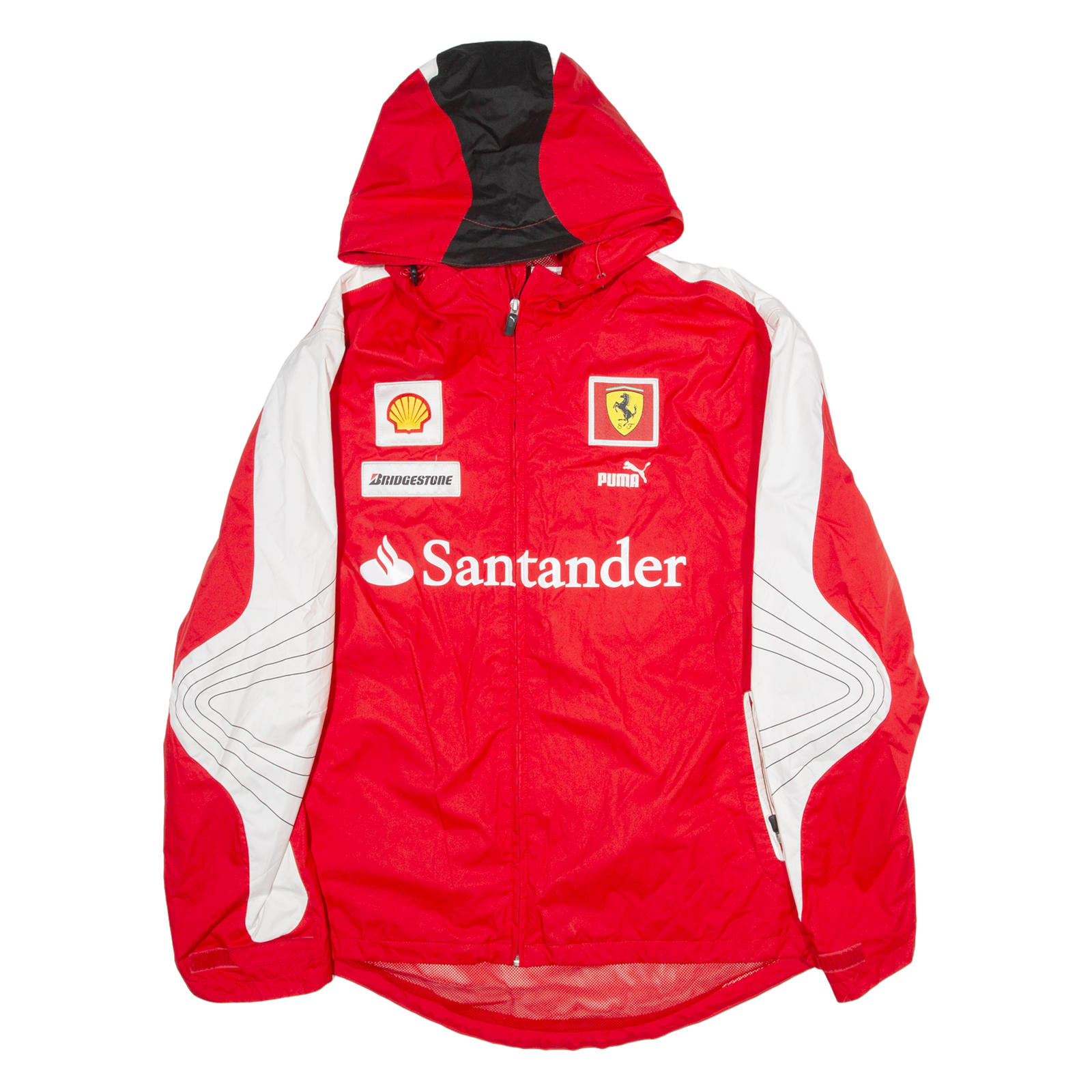 PUMA Mesh Lined Mens Jacket Red Hooded L Refurbished - N/A refurbished available on Cerqular