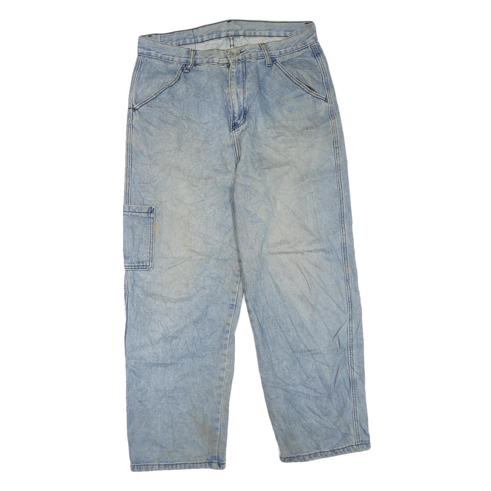 YYS. DENIM Womens Regular Light Blue Denim Jeans W34 L28 Utility Pocket Zip Fly Refurbished - N/A refurbished available on Cerqular