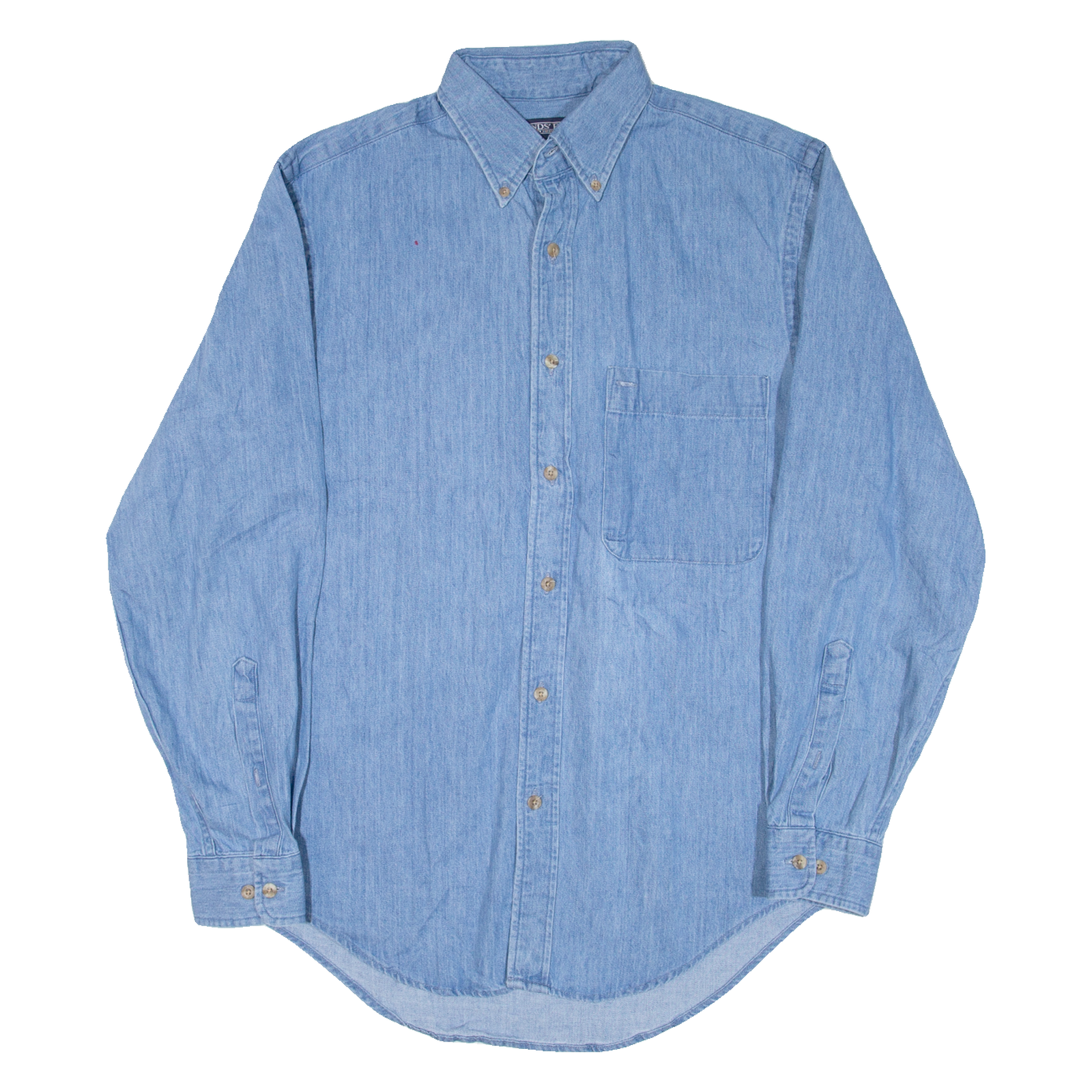 LANDS END Mens Denim Shirt Blue Long Sleeve S Refurbished - N/A refurbished available on Cerqular