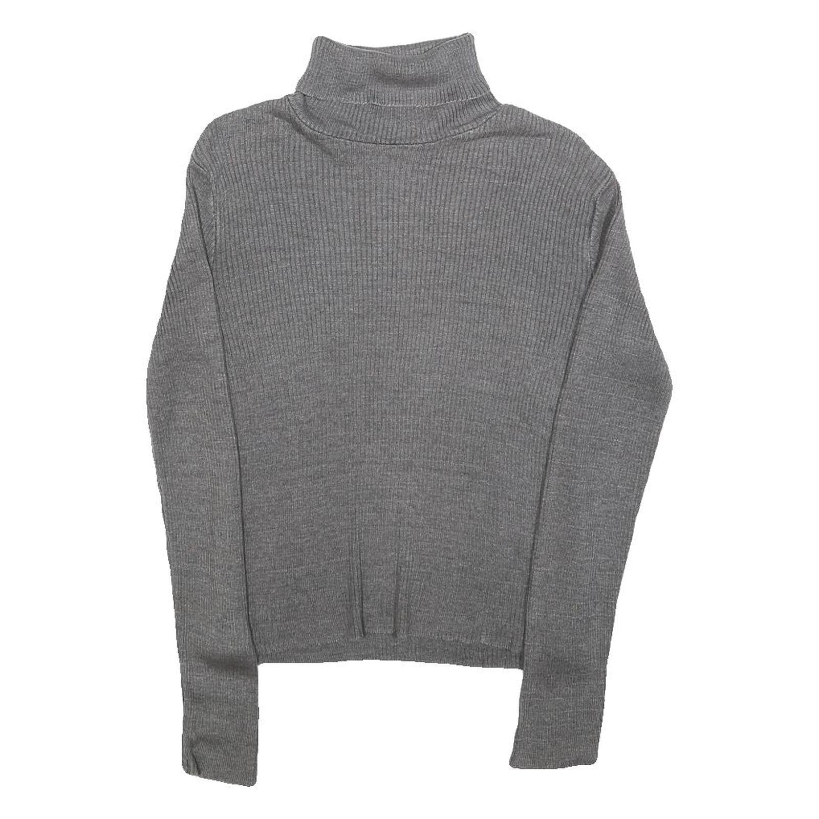 PARIS COPE Womens Grey Plain Pullover Roll Neck Basic Knit S Lightweight Jumper Refurbished - N/A refurbished available on Cerqular