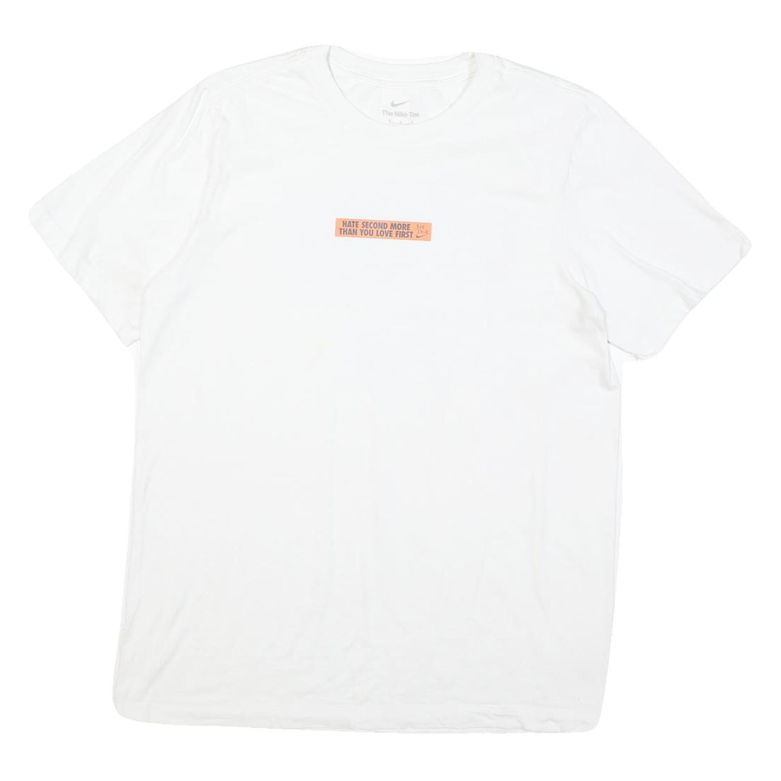 NIKE Mens White Cotton Blend Graphic T-Shirt M Short Sleeve Crew Neck Refurbished - N/A refurbished available on Cerqular