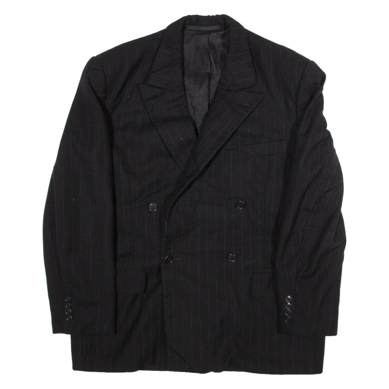 LUZERN Mens Blazer Jacket Black Striped M Refurbished - N/A refurbished available on Cerqular