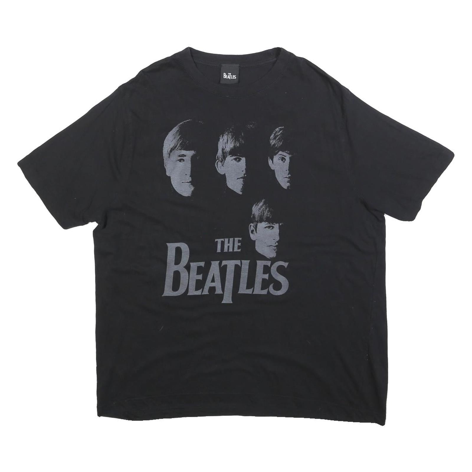 THE BEATLES Mens Black Graphic T-Shirt XL Short Sleeve Crew Neck Band Tee Refurbished - N/A refurbished available on Cerqular