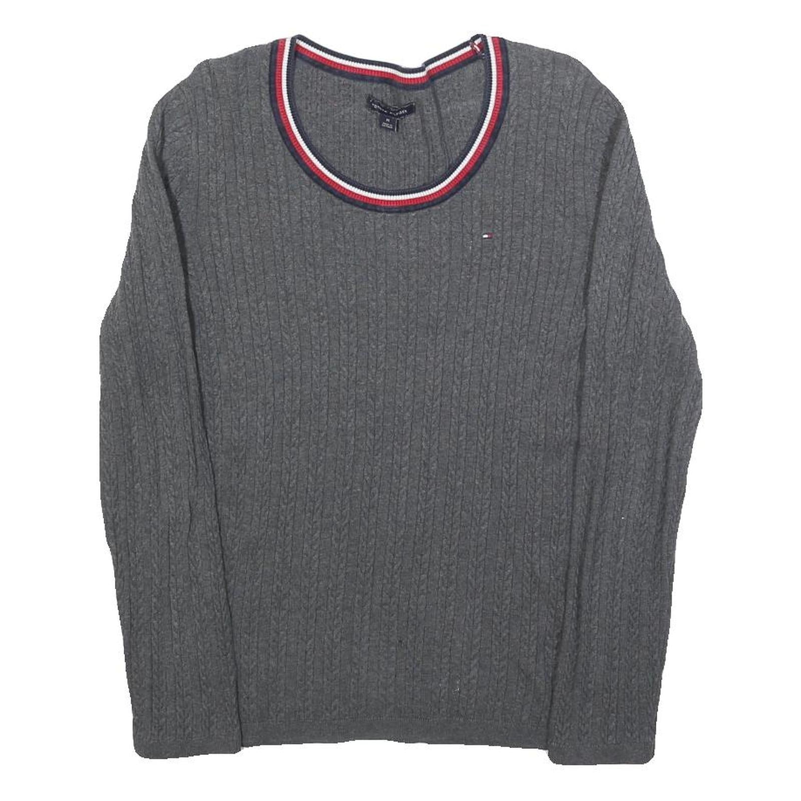 Buy TOMMY HILFIGER Womens Grey Cable Knit Crew Neck Jumper M Casual Cotton Blend Refurbished - $42.89 TOMMY HILFIGER Womens Grey Cable Knit Crew Neck Jumper M Casual Cotton Blend Refurbished - N/A refurbished available on Cerqular