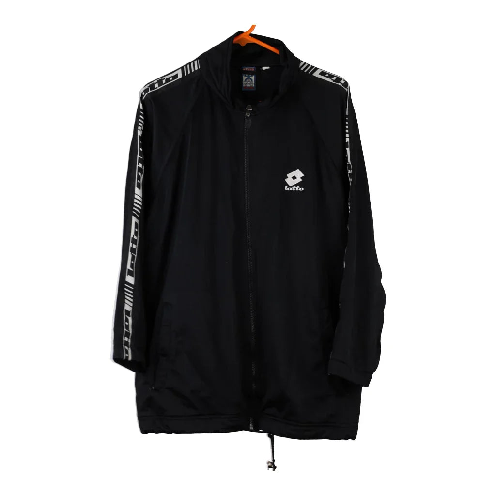 Lotto Track Jacket - XL Black Cotton Refurbished - Thrifted (note: this is a term often used to describe second- refurbished available on Cerqular