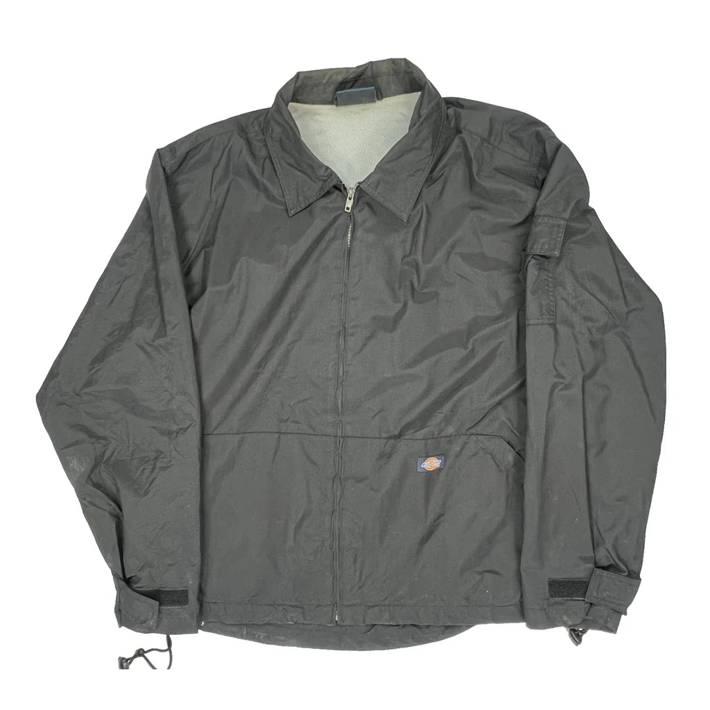 Dickies Windbreaker - XL Grey Polyester Refurbished - Thrifted (note: this is a term often used to describe second- refurbished available on Cerqular