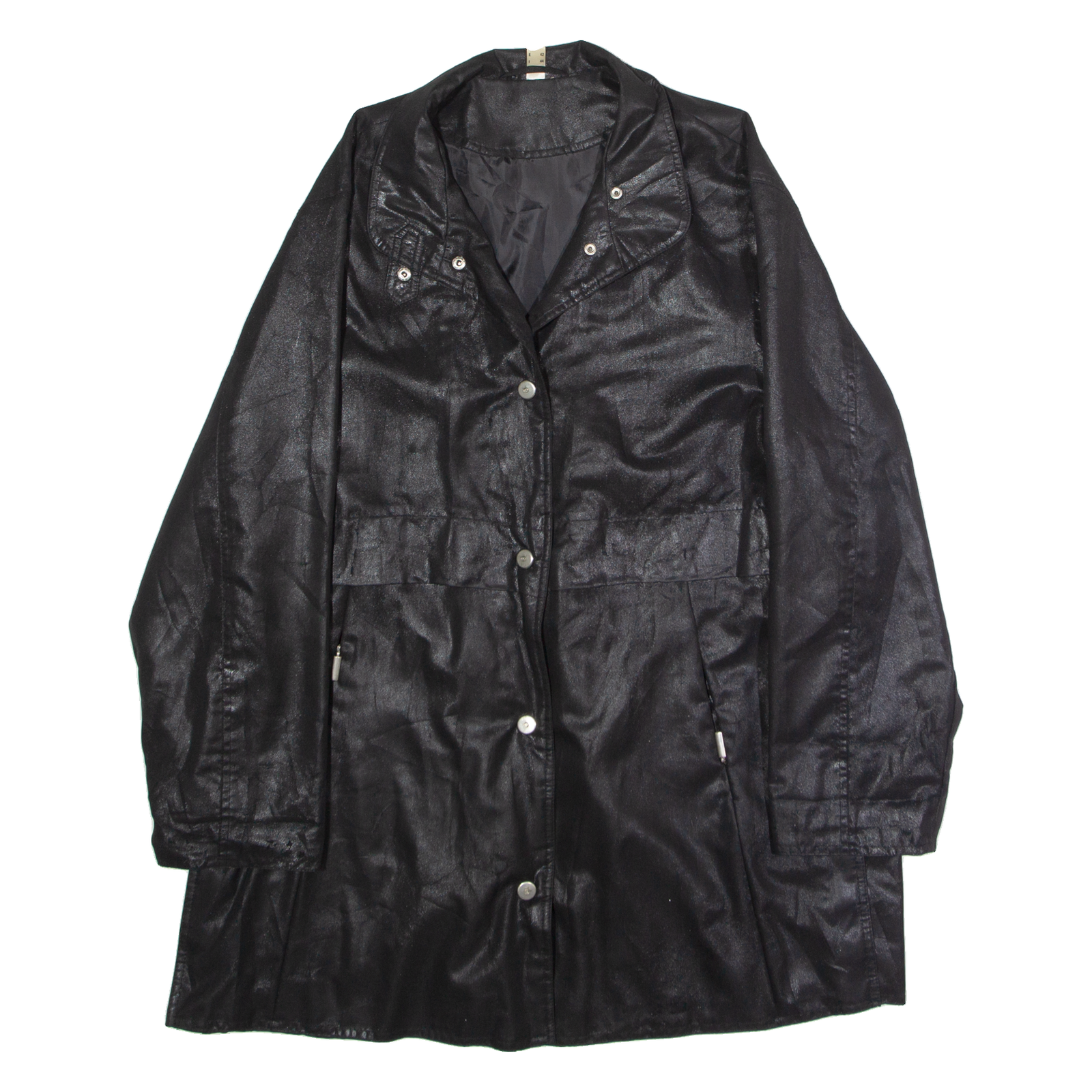 Womens Windbreaker Jacket Black 90s Hooded UK 12 Refurbished - N/A refurbished available on Cerqular