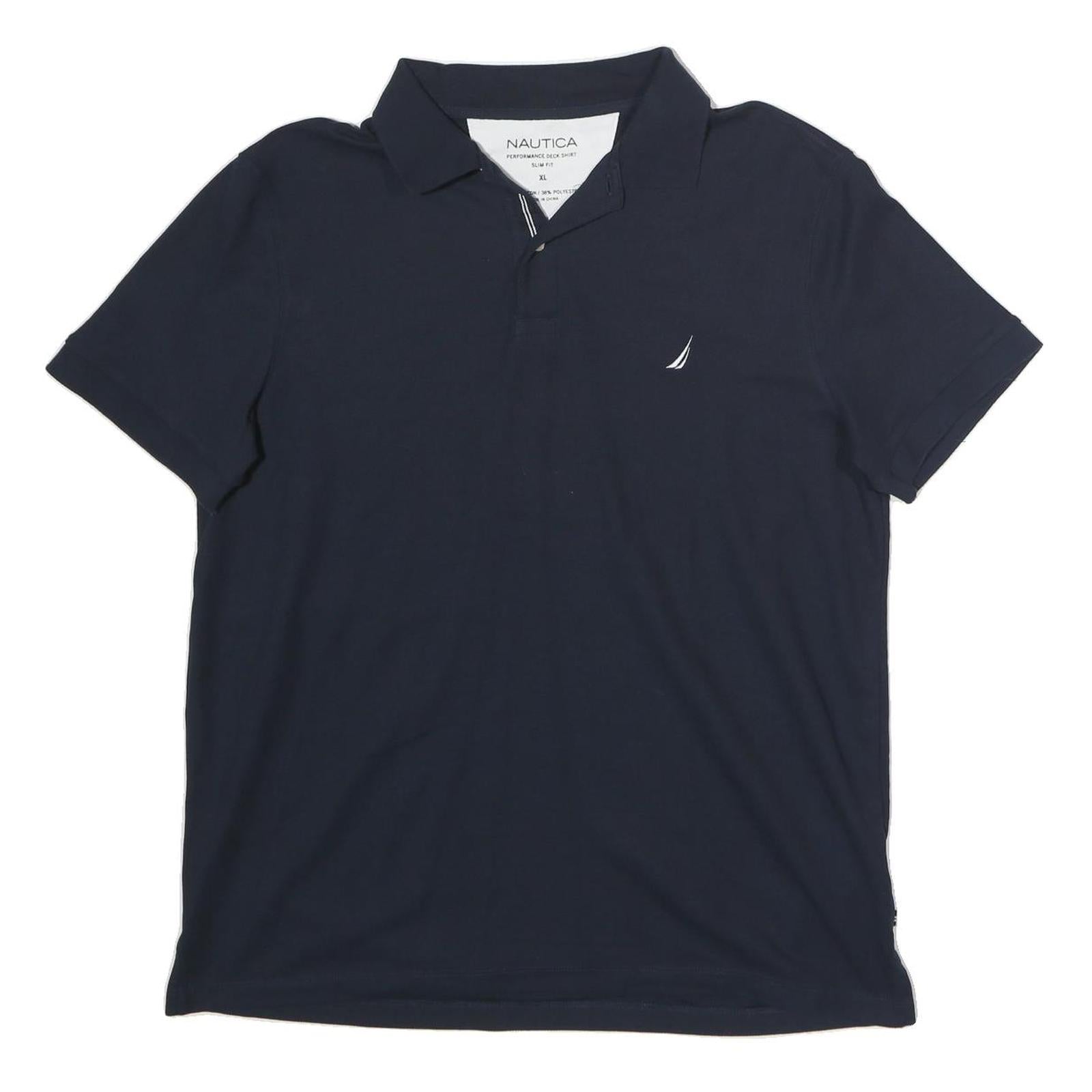 Buy NAUTICA Mens Navy Blue Slim Fit Short Sleeve Plain Polo Shirt XL Classic Refurbished - $25.99 NAUTICA Mens Navy Blue Slim Fit Short Sleeve Plain Polo Shirt XL Classic Refurbished - N/A refurbished available on Cerqular