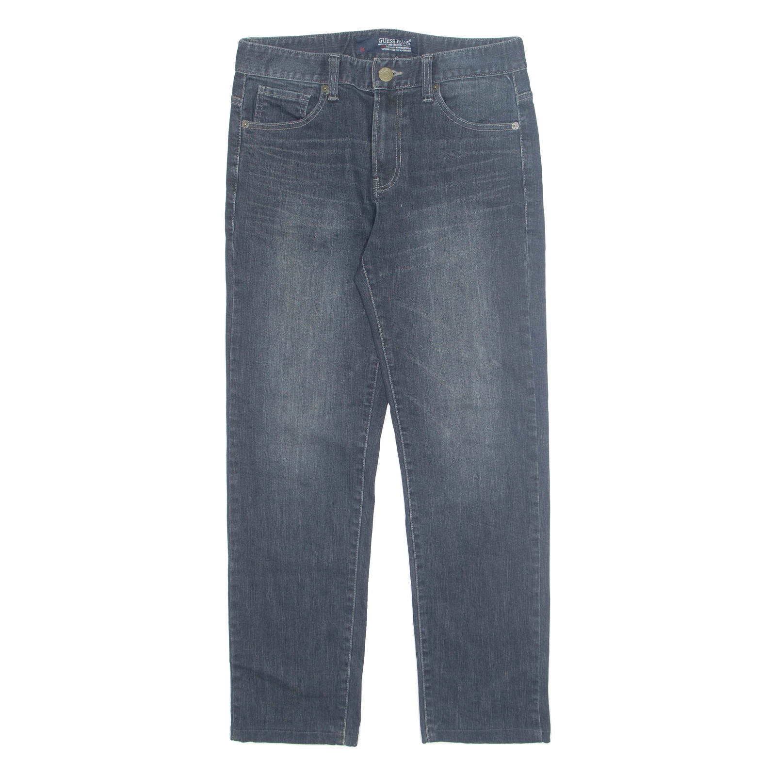 GUESS Mens Jeans Blue Regular Straight Stone Wash W30 L28 Refurbished - N/A refurbished available on Cerqular
