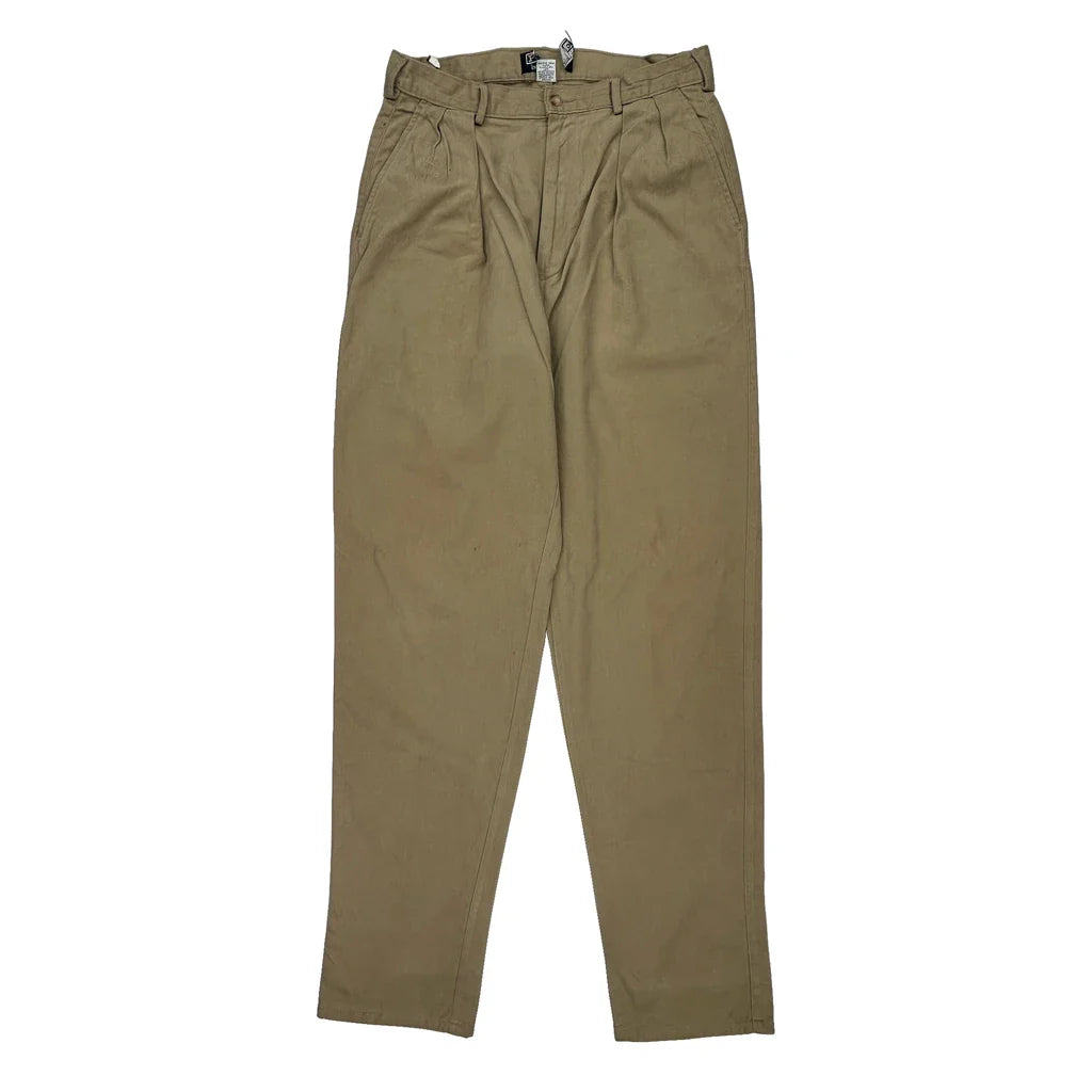 Eddie Bauer Trousers - 30W 30L Beige Cotton Refurbished - Thrifted (note: this is a term often used to describe second- refurbished available on Cerqular