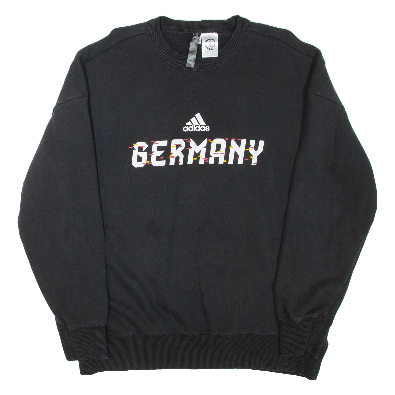 ADIDAS Germany Mens Sweatshirt Black Crew Neck L Refurbished - N/A refurbished available on Cerqular