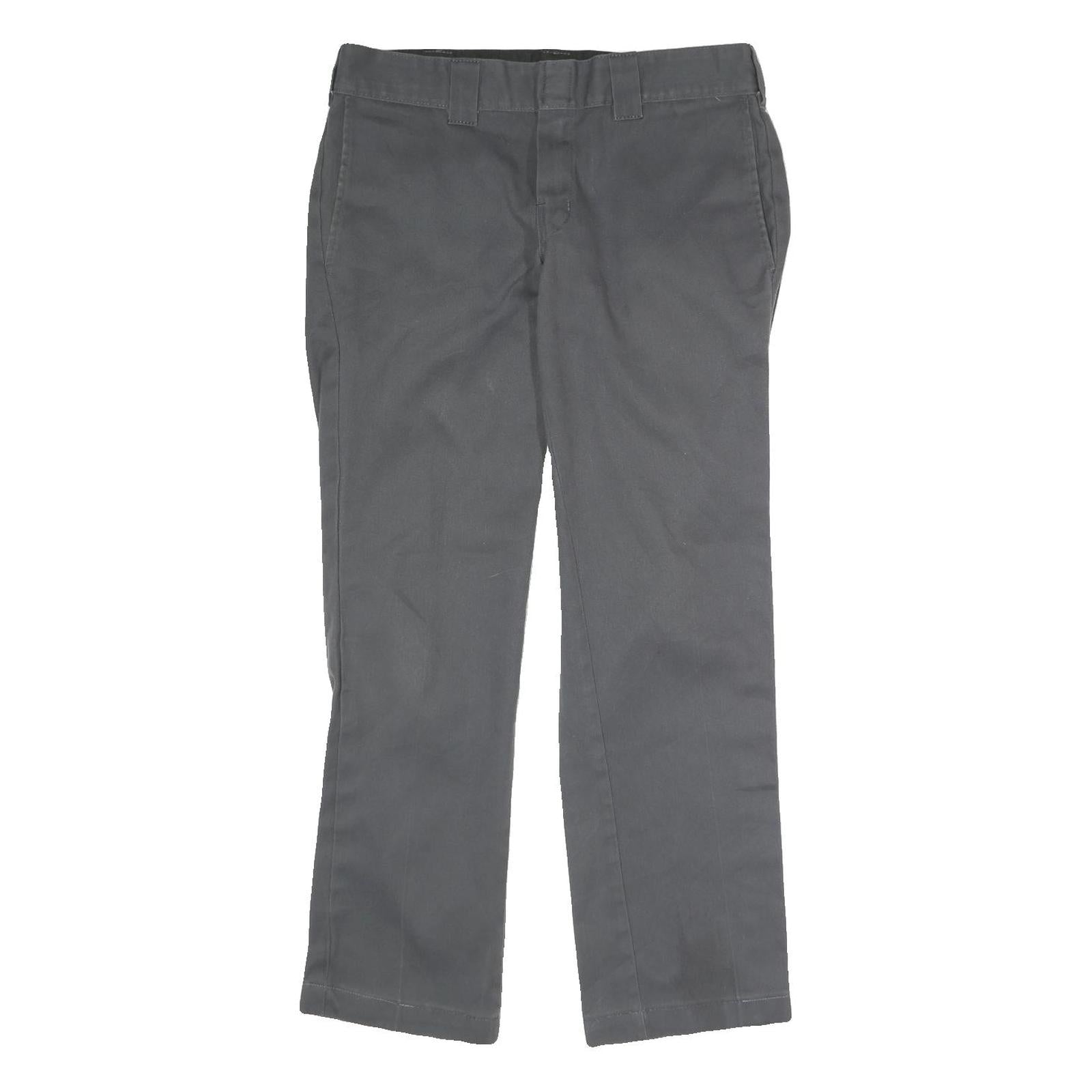 DICKIES Mens Polyester Blend Charcoal Slim Straight Trousers W32 L30 Workwear Refurbished - N/A refurbished available on Cerqular