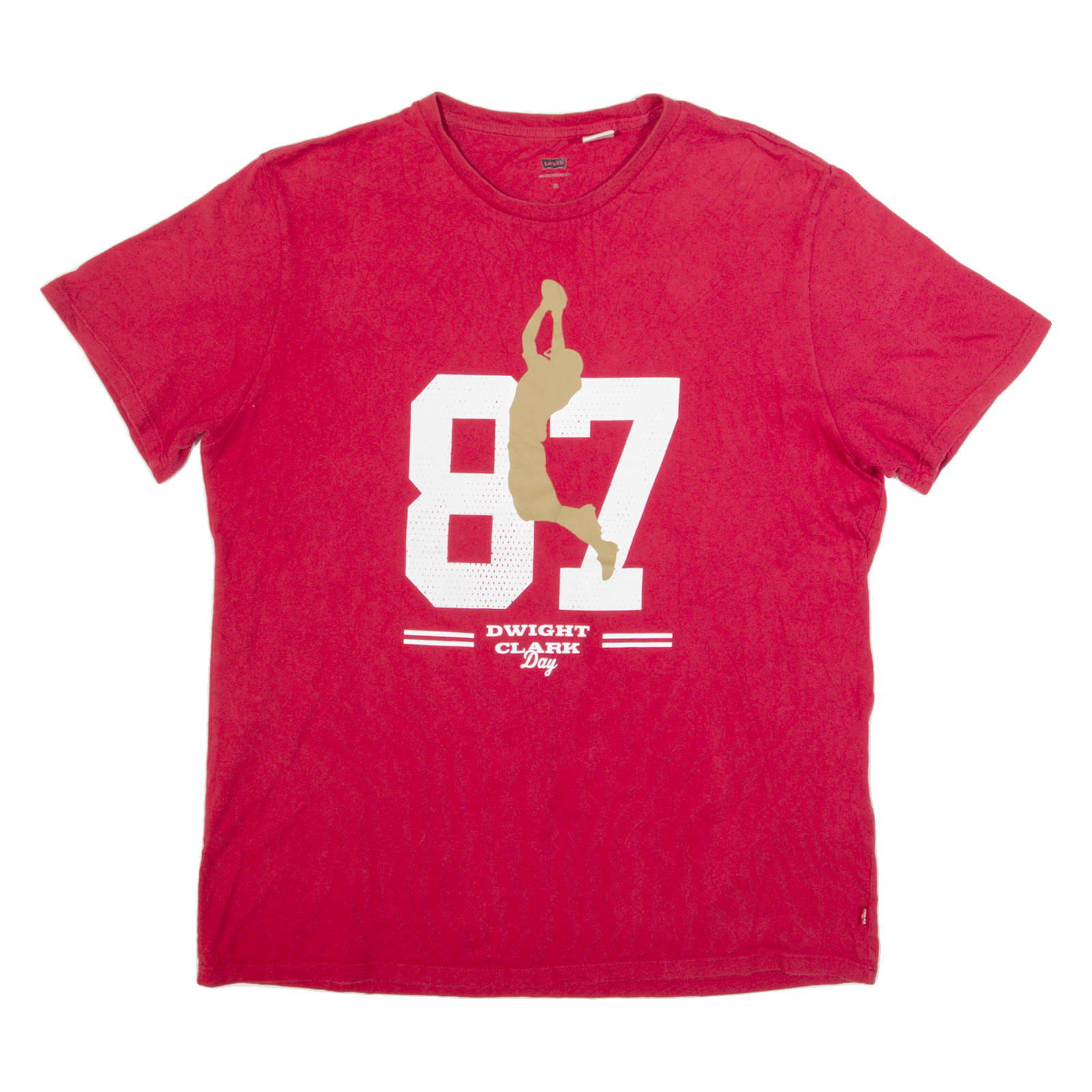 LEVI'S Dwight Clark Day Womens T-Shirt Red USA XL Refurbished - N/A refurbished available on Cerqular