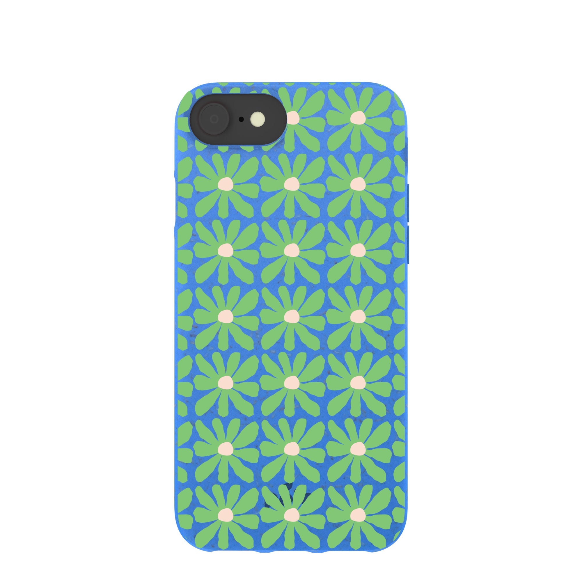 Electric Blue Flower Child iPhone 6/6s/7/8/SE Case Refurbished - Pela Case refurbished available on Cerqular