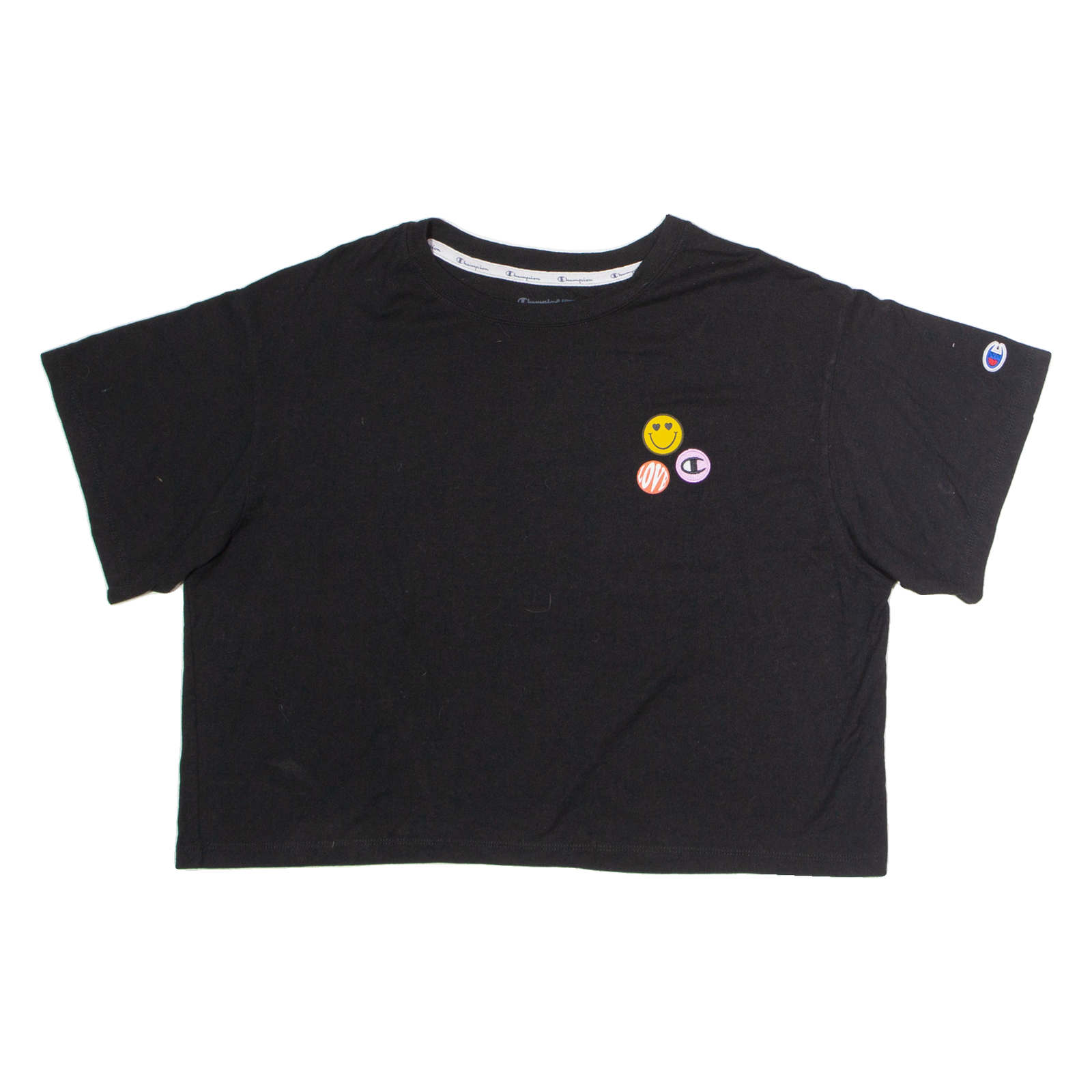 CHAMPION Crop Womens T-Shirt Black XL Refurbished - N/A refurbished available on Cerqular