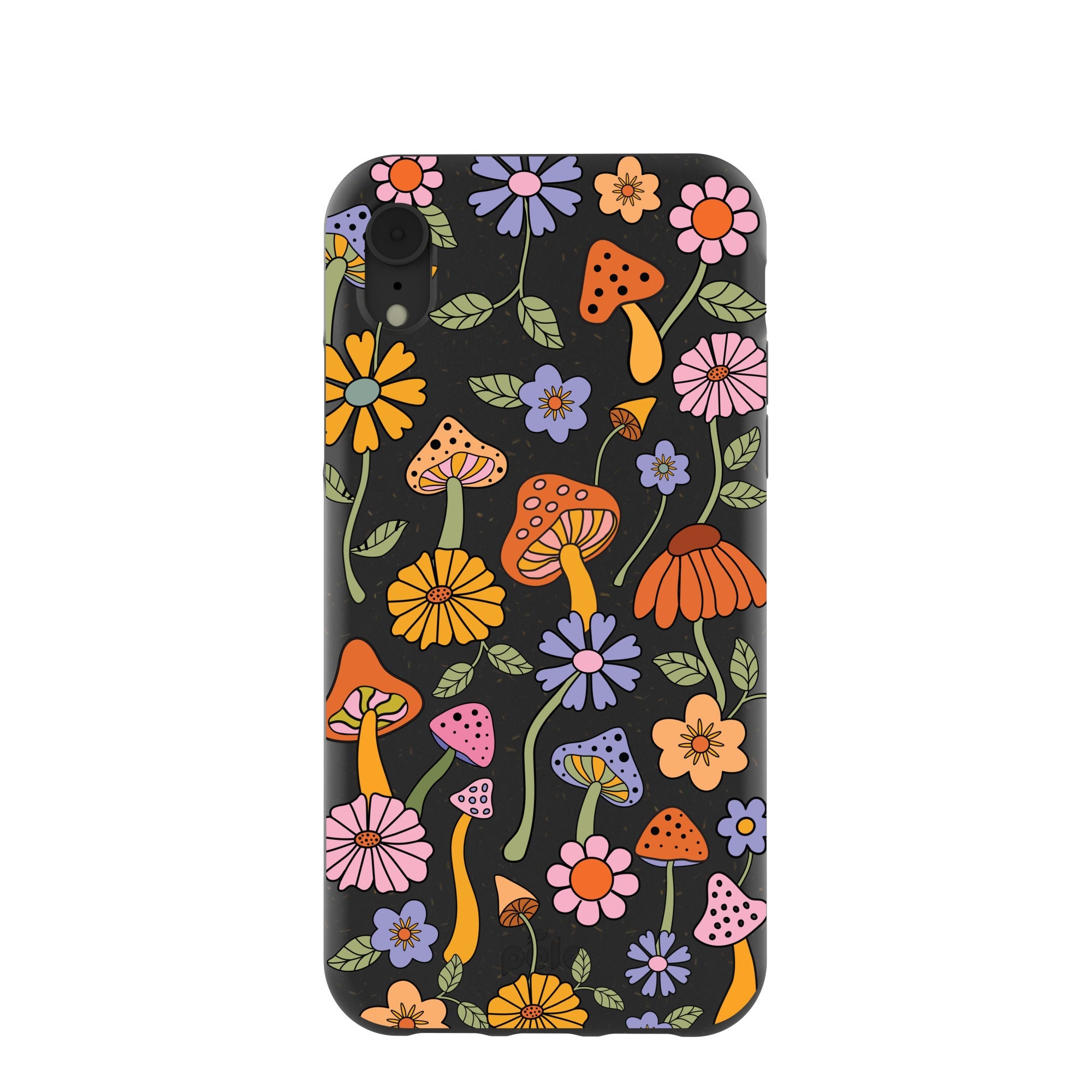 Black Midnight Shrooms iPhone XR Case Refurbished - Pela Case refurbished available on Cerqular