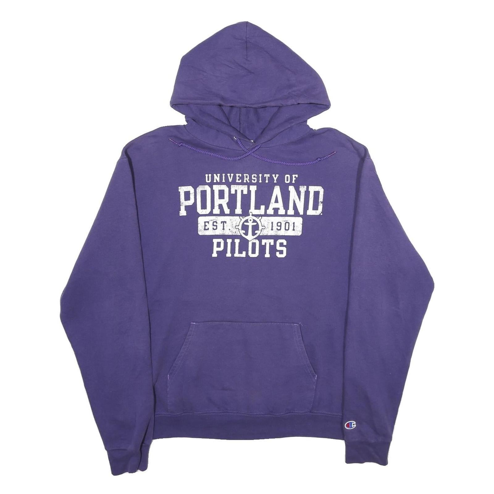 CHAMPION Mens Purple University Of Portland Pilots Pullover Hoodie L Refurbished - N/A refurbished available on Cerqular