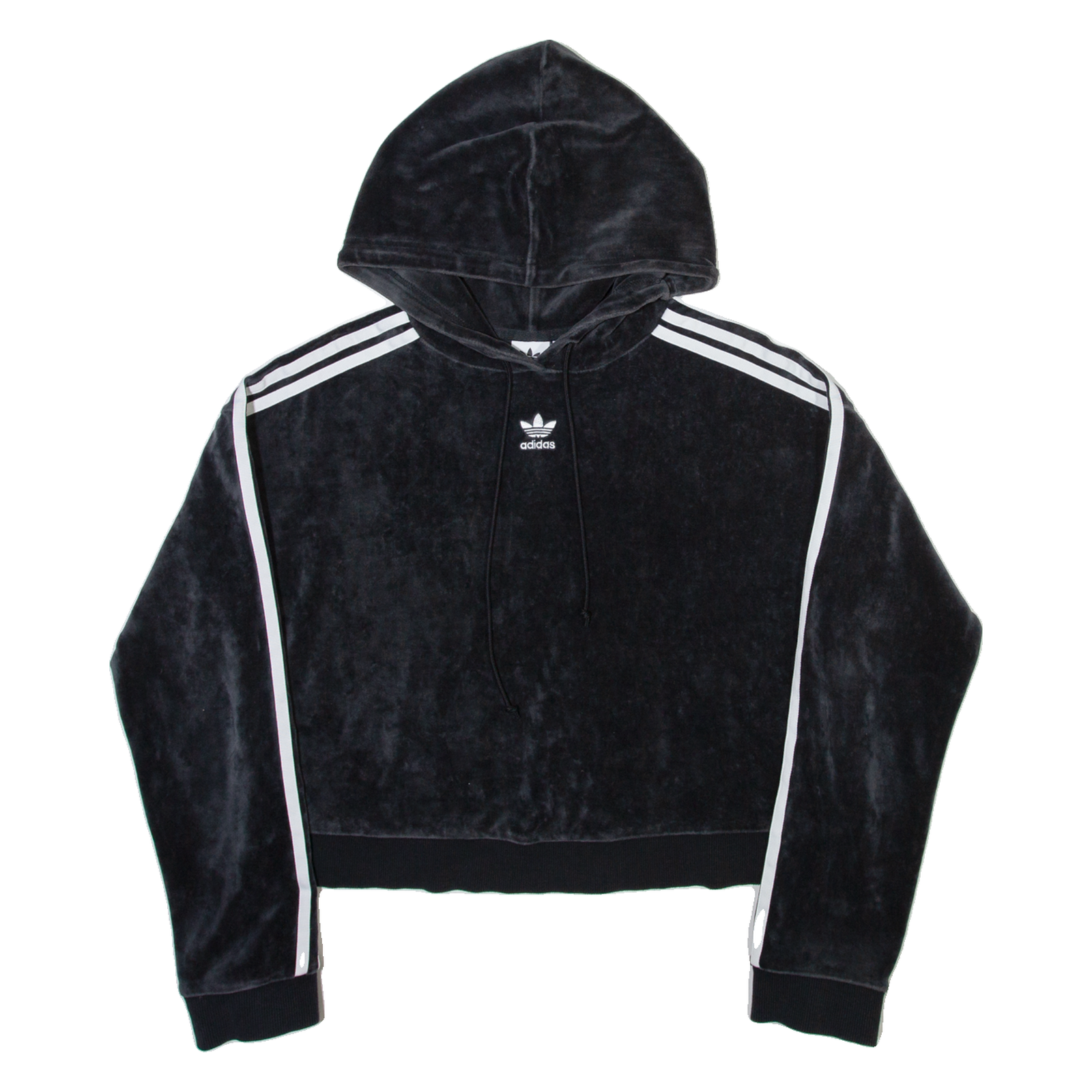 ADIDAS ORIGINALS Womens Black Hoodie UK 8 Refurbished - N/A refurbished available on Cerqular