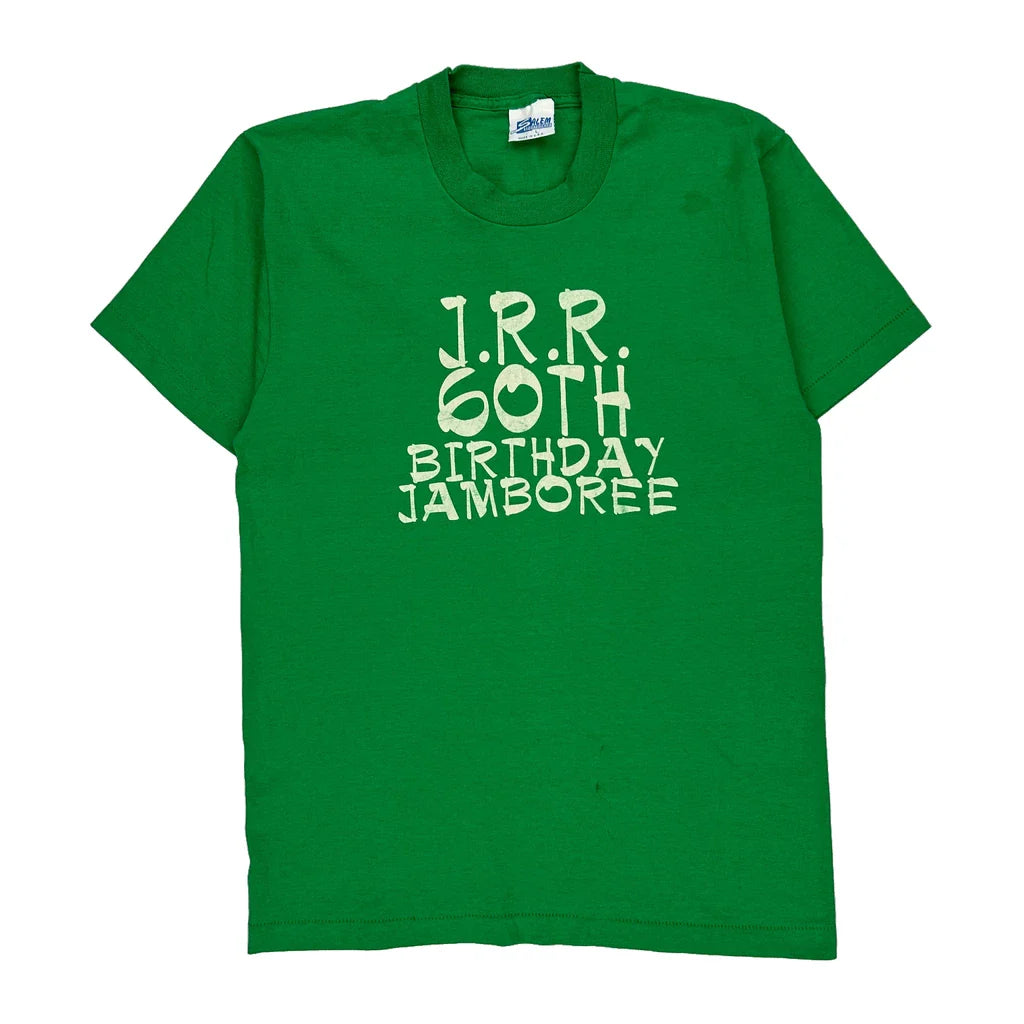 Salem Single Stitch T-Shirt - Large Green Cotton Blend Refurbished - Thrifted (note: this is a term often used to describe second- refurbished available on Cerqular