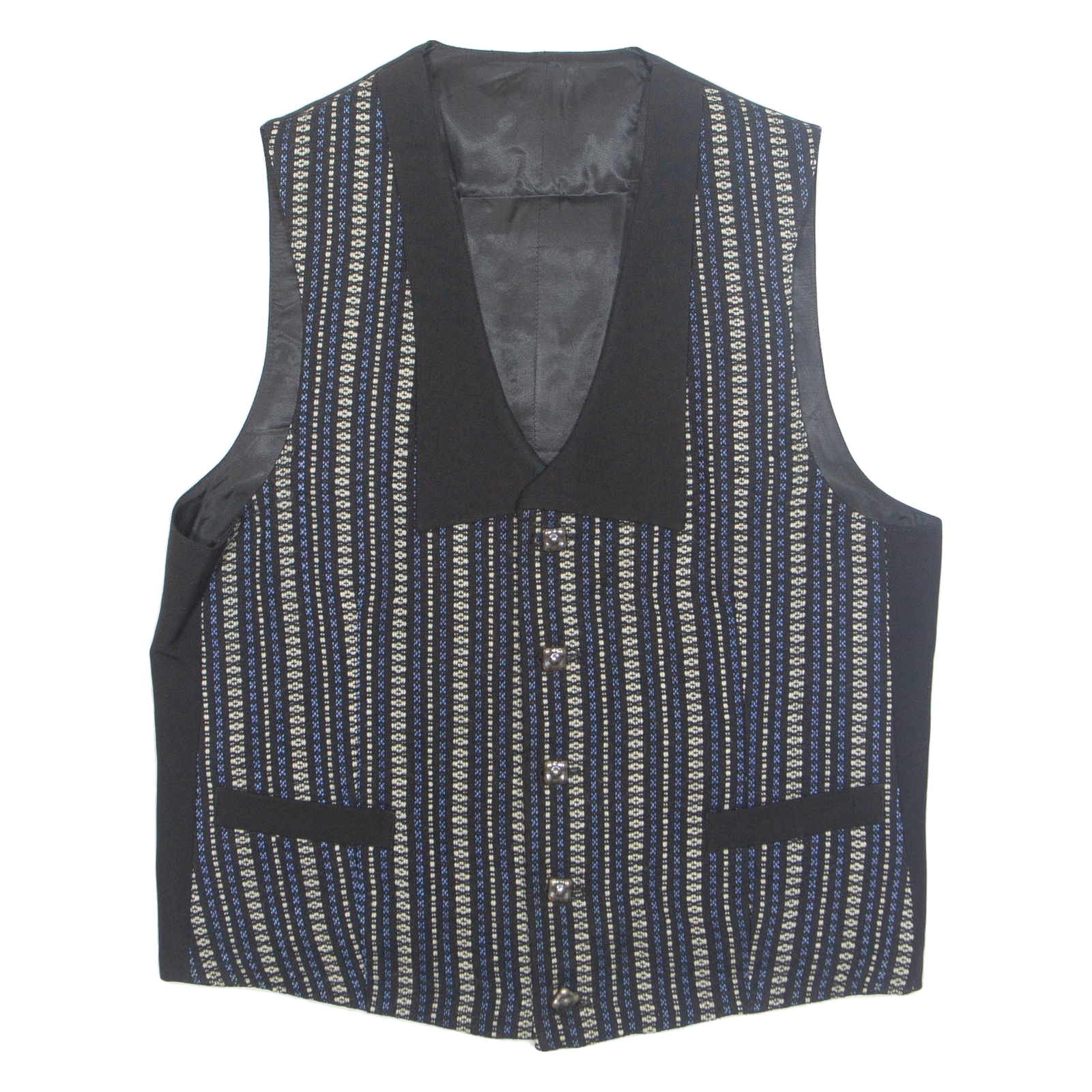 Womens Printed Waistcoat Black V-Neck Sleeveless Striped XL Refurbished - N/A refurbished available on Cerqular