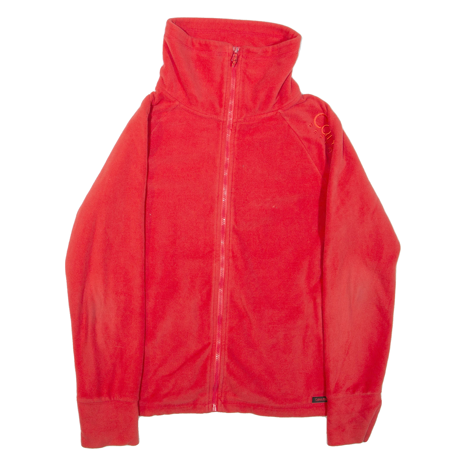 CALVIN KLEIN Womens Fleece Jacket Orange M Refurbished - N/A refurbished available on Cerqular