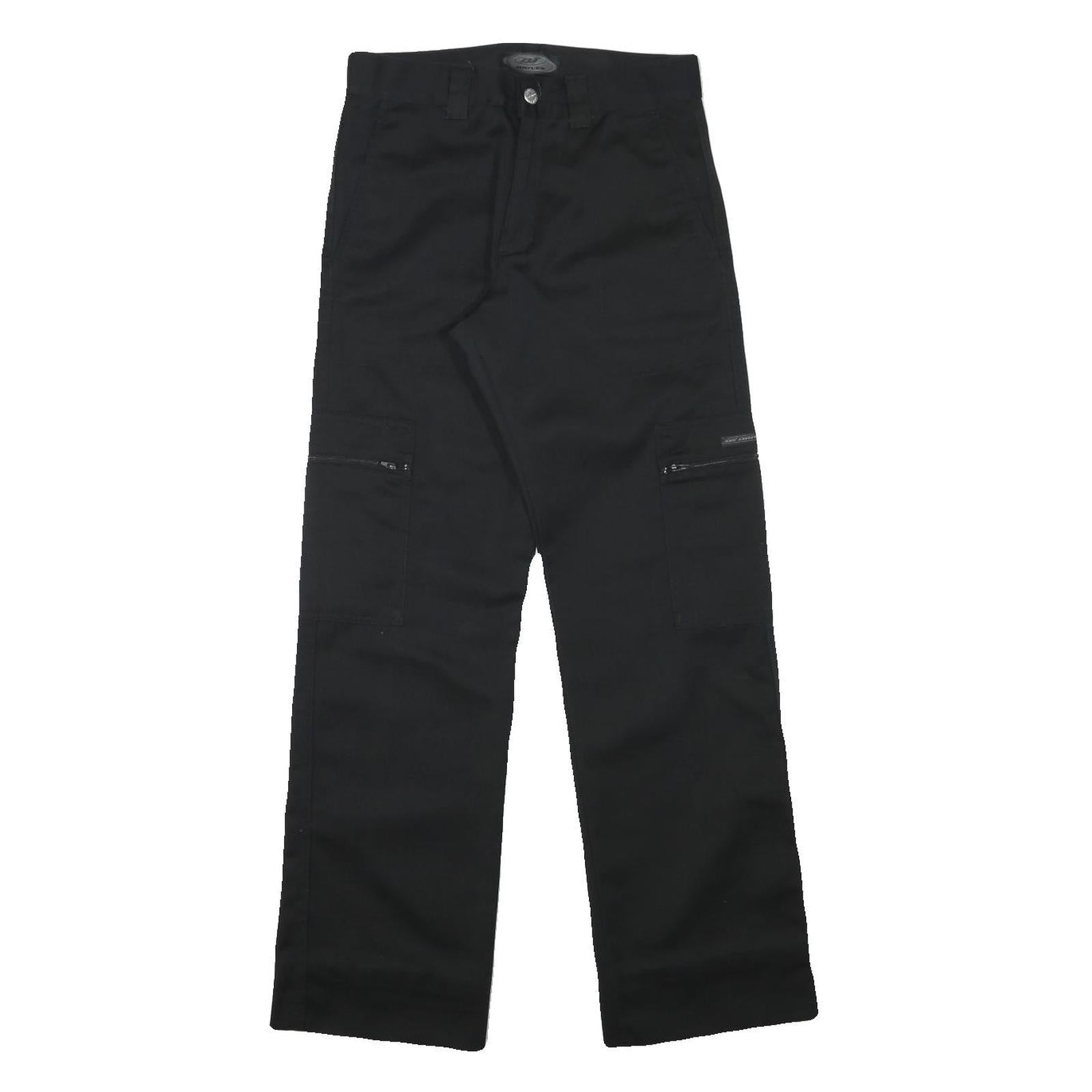 DRIVER Womens Black Regular Fit Straight Leg Trousers W27 L30 Zip Polyester Refurbished - N/A refurbished available on Cerqular