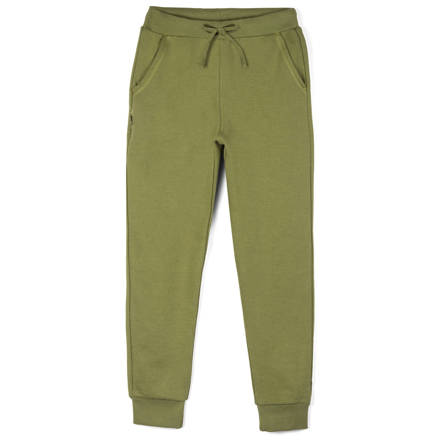 Kids Pants: Organic Cotton Sweatpants | Color: Olive | Size: X-Small (4/5) Refurbished - N/A (Note: There is no well-known brand named "M refurbished available on Cerqular
